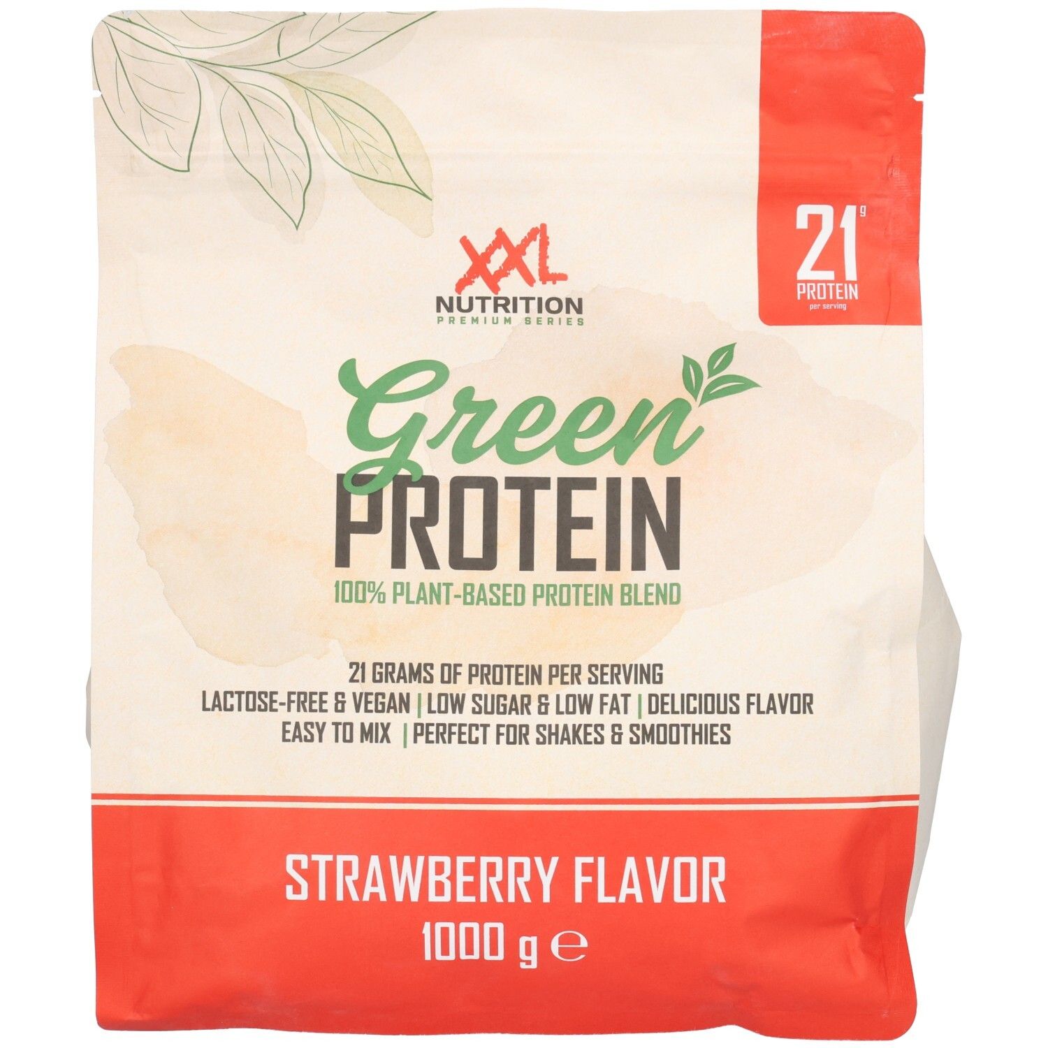 XXL Nutrition Green Protein Strawberry Flavor 1000 g Poudre