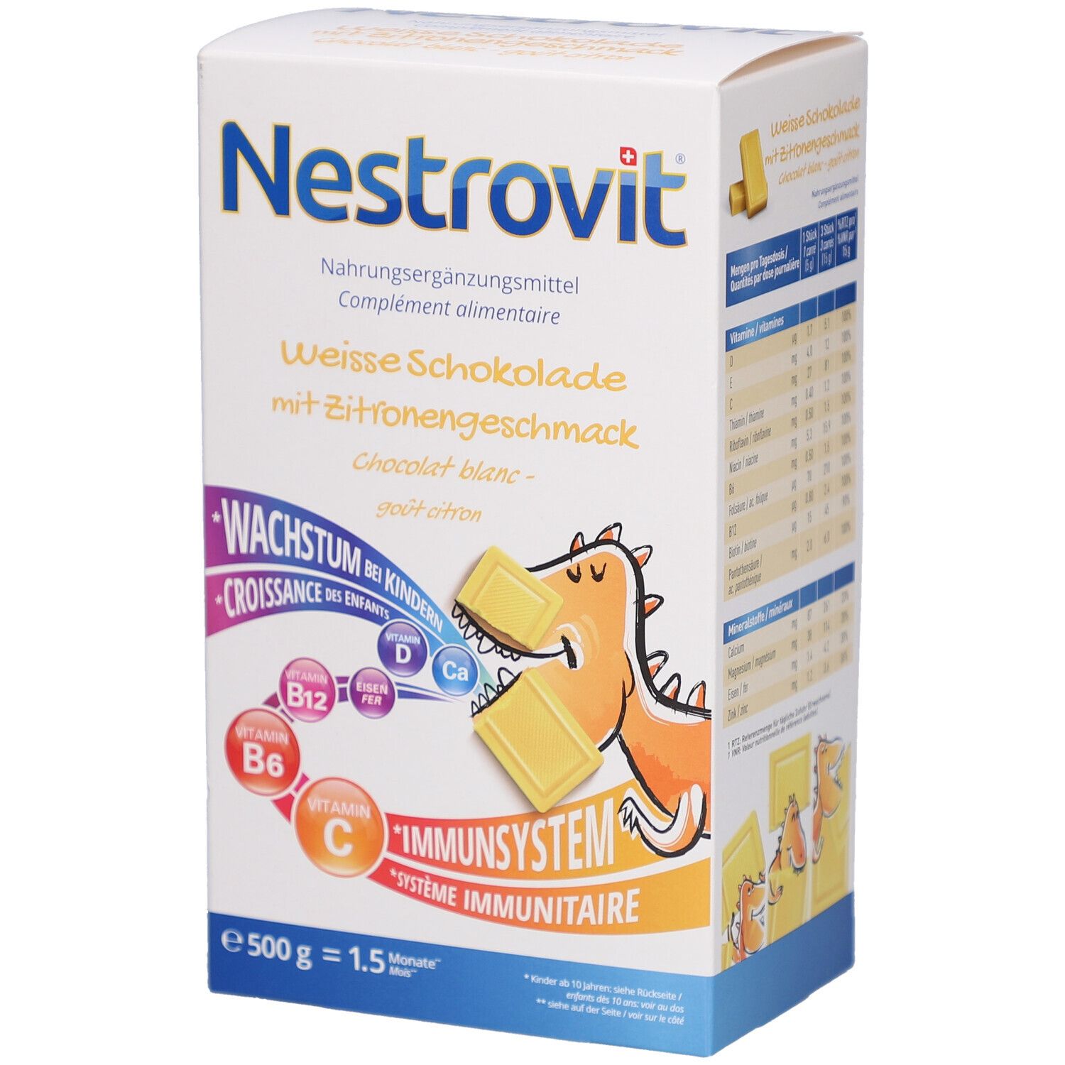 NESTROVIT Chocolat Blanc Croissance et système immunitaire 500 g Chocolat