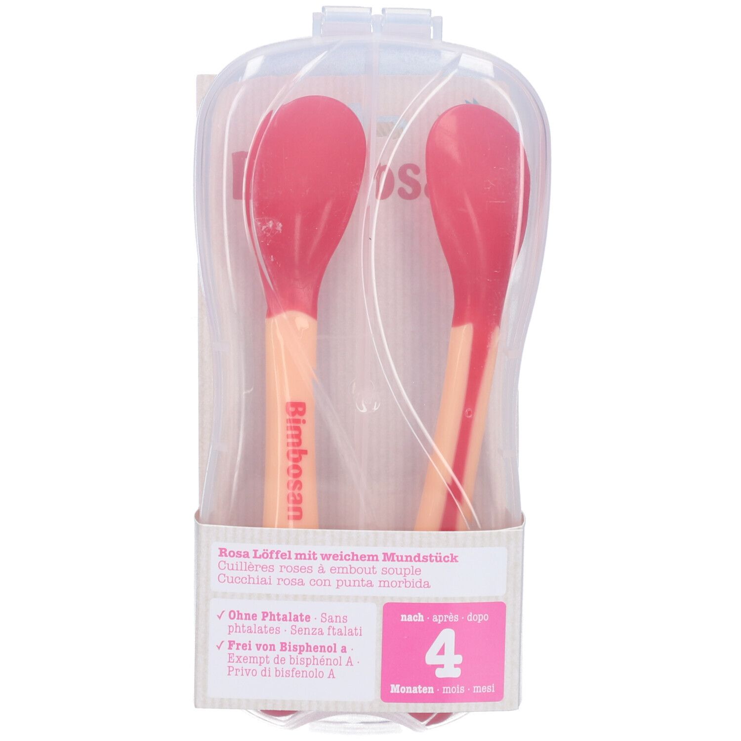 BIMBOSAN Cuillères roses à embout souple Autre 2 pc(s)