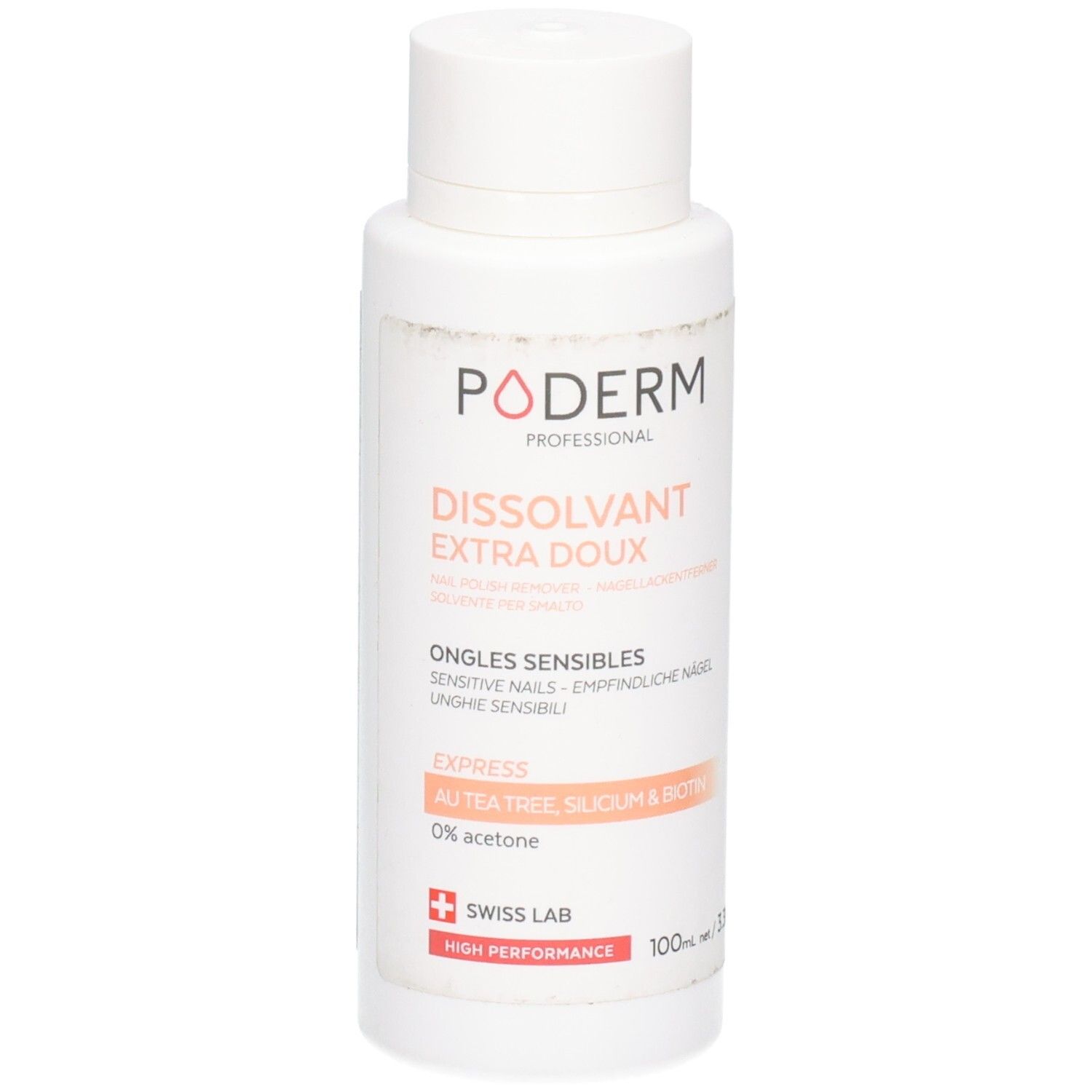 Poderm Dissolvant Extra Doux Ongles Sensibles Liquide 100 Ml Enfants - Image 1