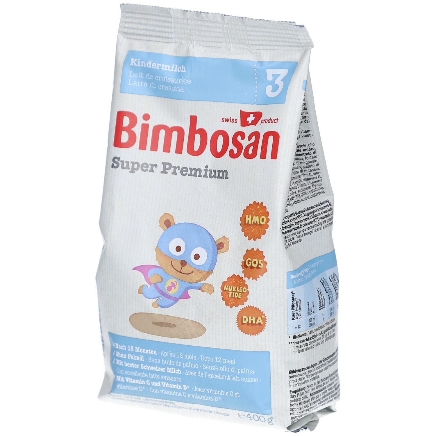 BIMBOSAN Super Premium Lait de croissance 3 Poudre 400 g