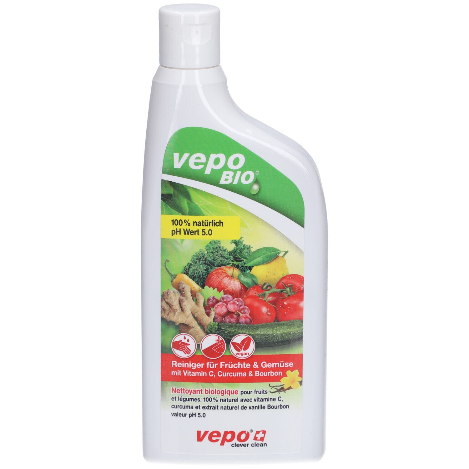 vepo bio Nettoyant biologique pour fruits et légumes au curcuma et à la vitamine C 300 ml Gel(S)