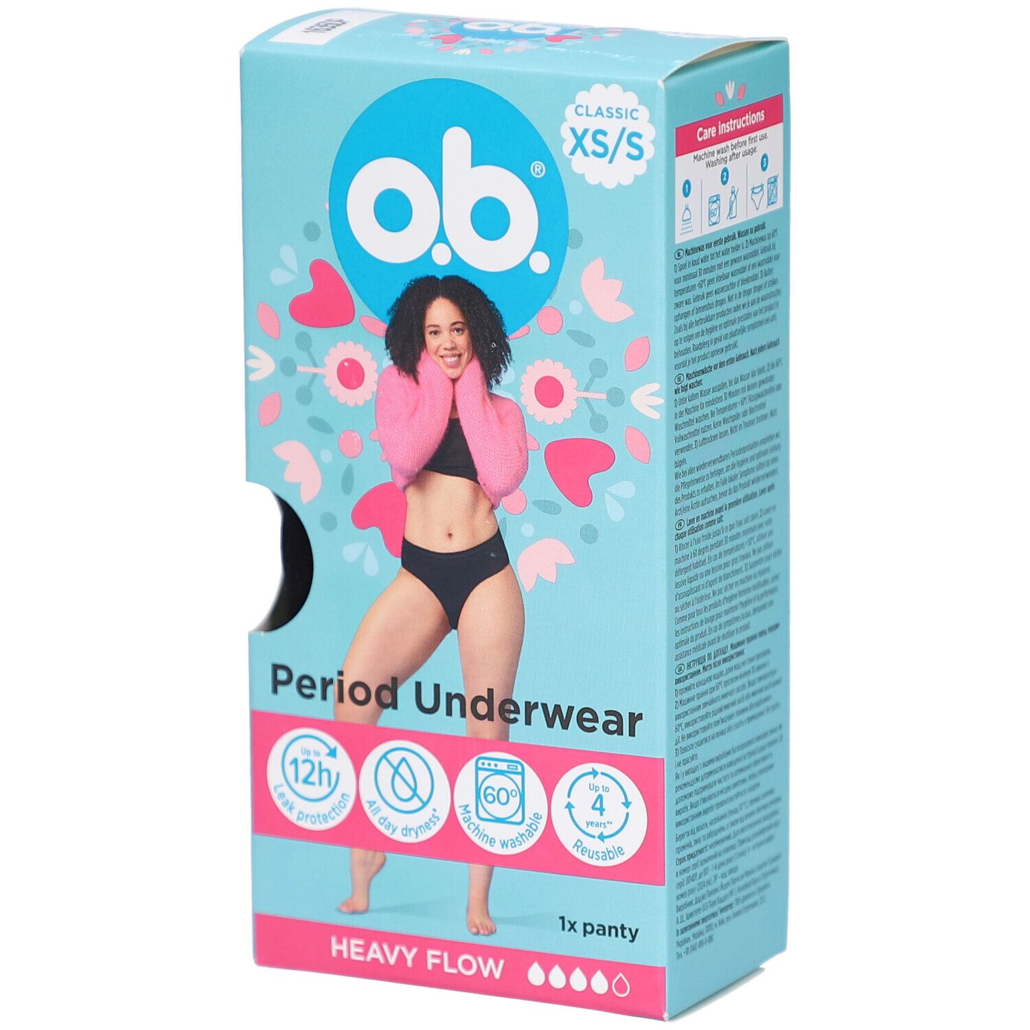 o.b.® Sous-vêtements menstruels réutilisables XS/S Culotte Menstruelle 1 pc(s)