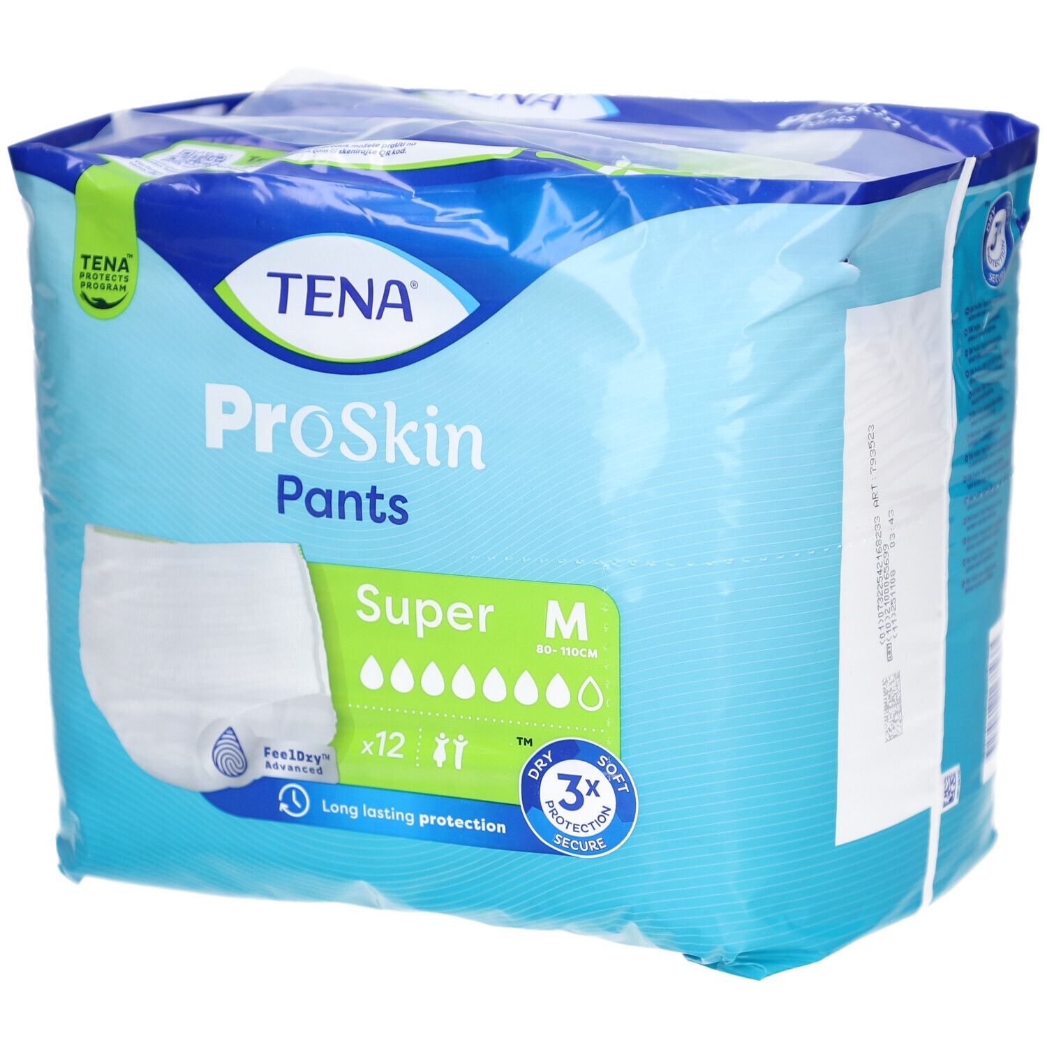 TENA Pants Super M - Culotte d'incontinence pour fuites urinaires moyennes à sévères 12 pc(s)