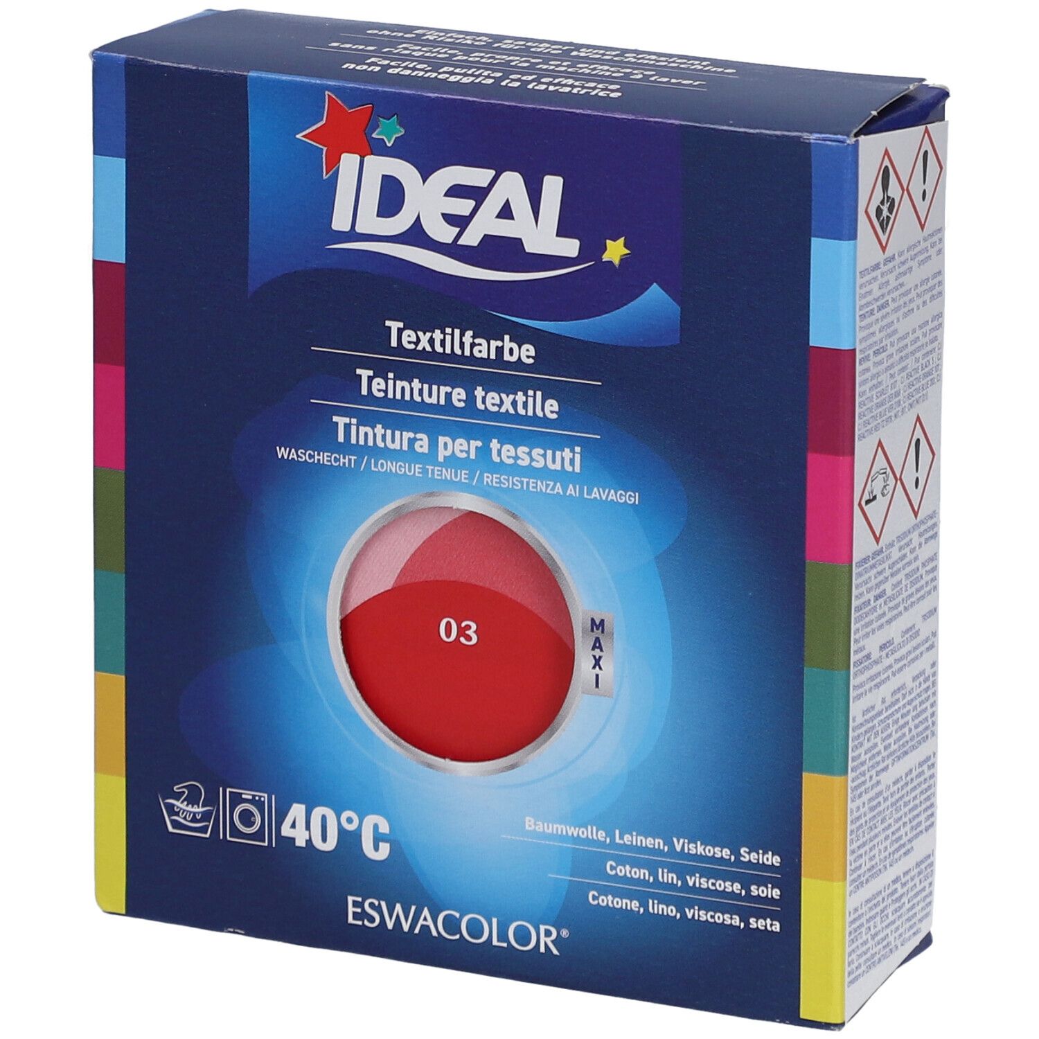IDEAL Maxi Teinture textile longue tenue - 03 Rouge vif 1 pc(s) Teinture(S)