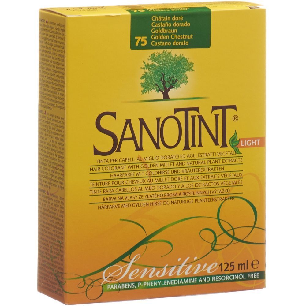 Sanotint Sensitive Teinture De Cheveux 75 Couleur Châtain Doré Autre 125 Ml