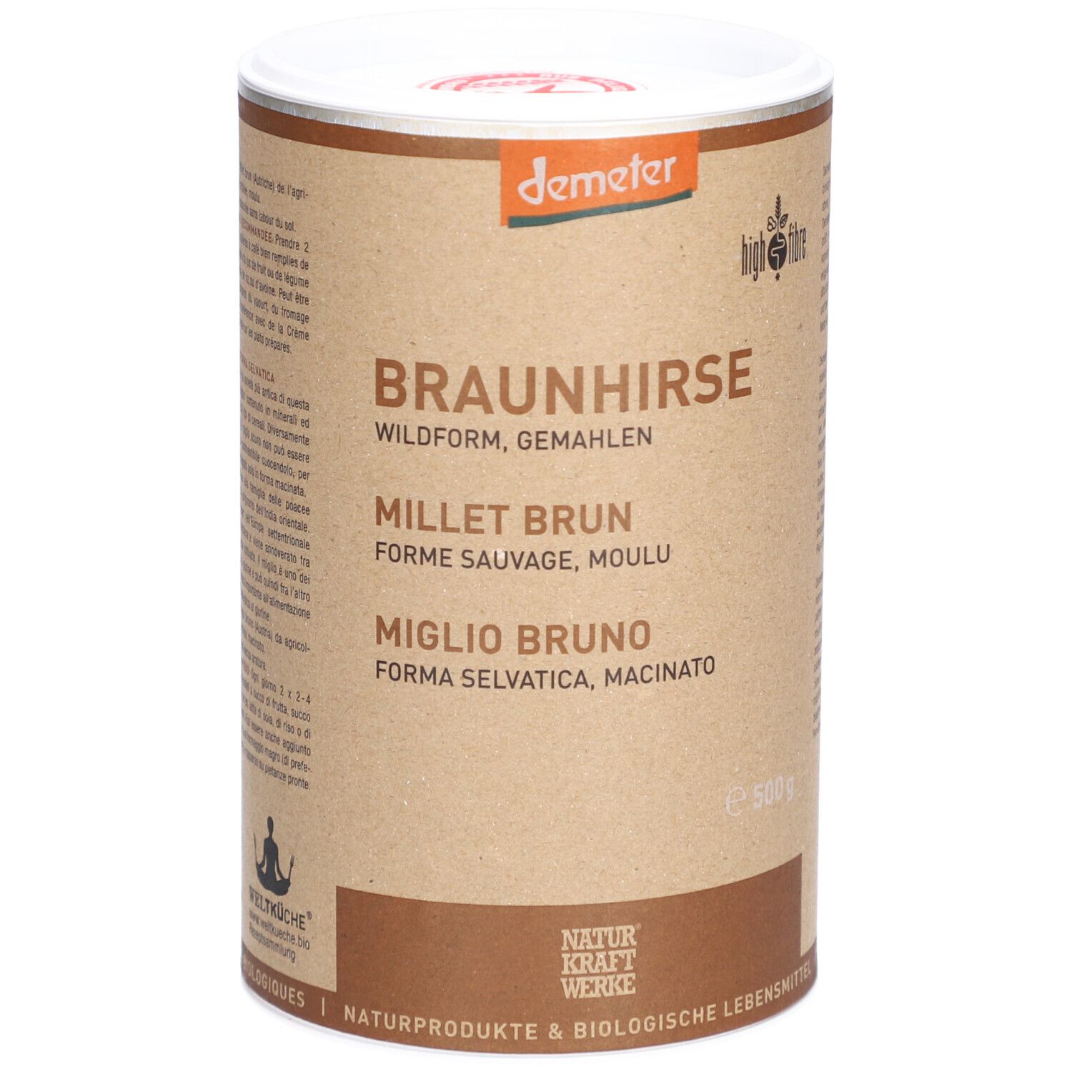 NATURKRAFTWERKE Millet Brun, forme sauvage, moulu 500 g Aliment