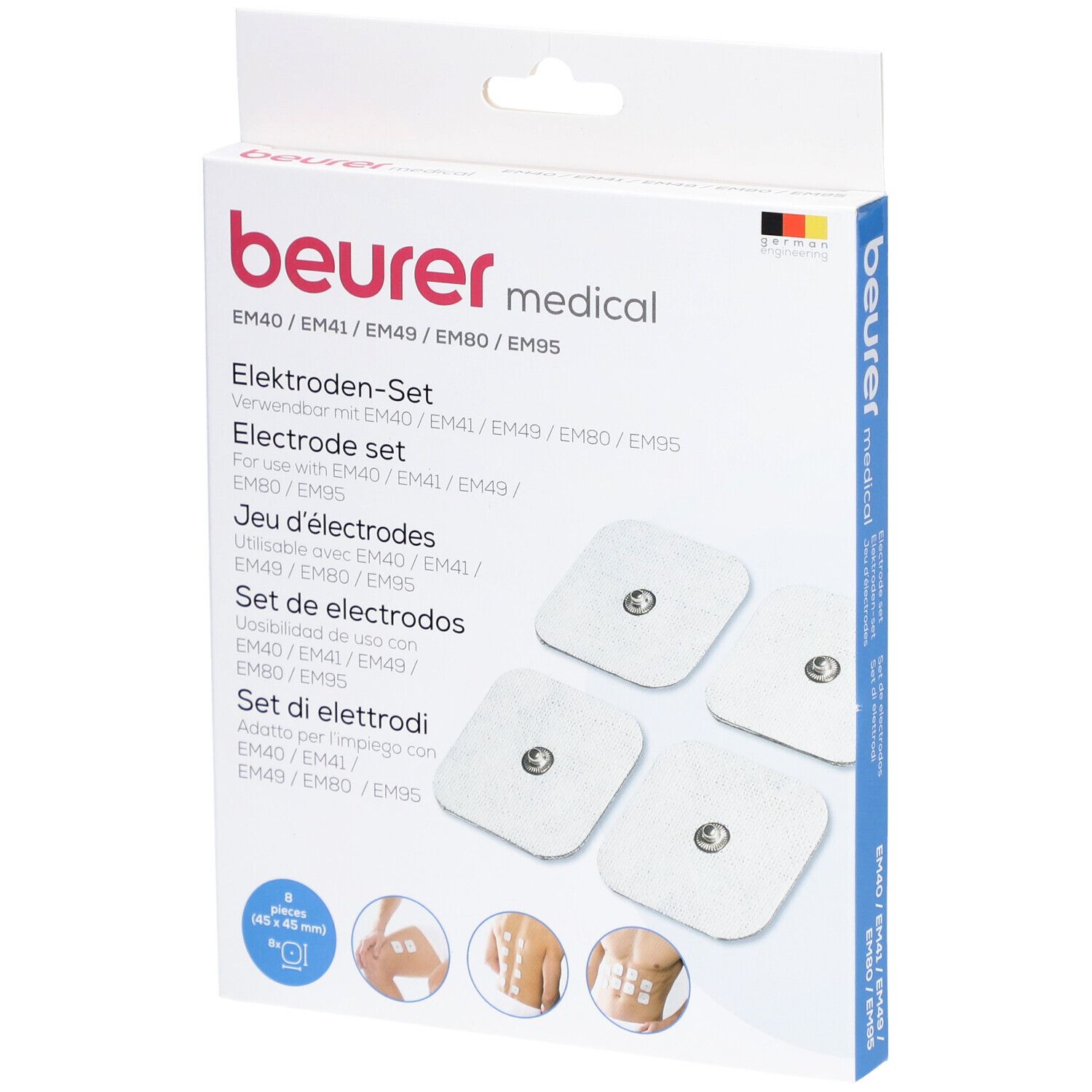 Beurer Jeu d'électrodes 45x45 mm 8 pc(s) Électrodes