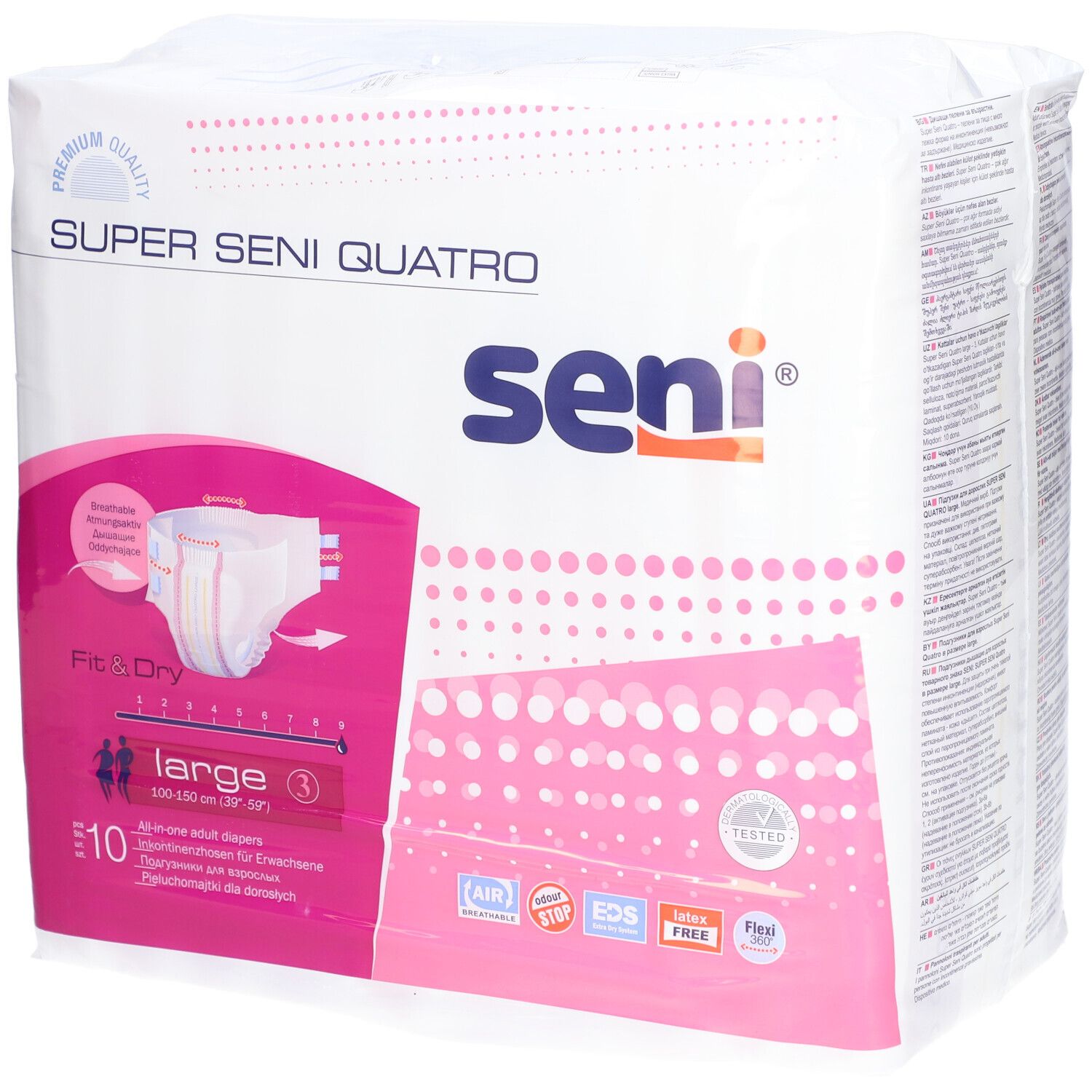 SUPER SENI Quatro Windelhosen L 10 Stk Emballage(S) Combi pc(s)