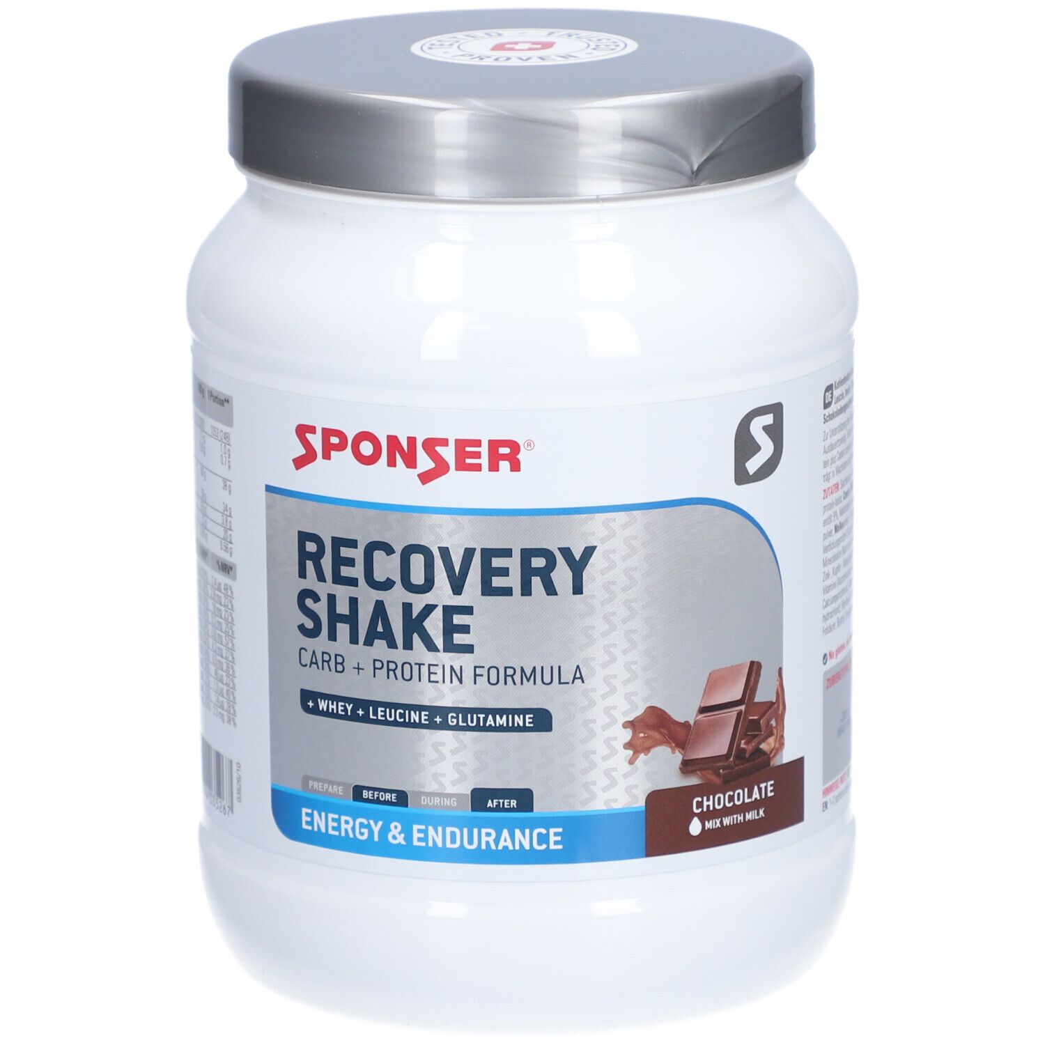 Sponser Recovery Shake Chocolat Poudre 900 g