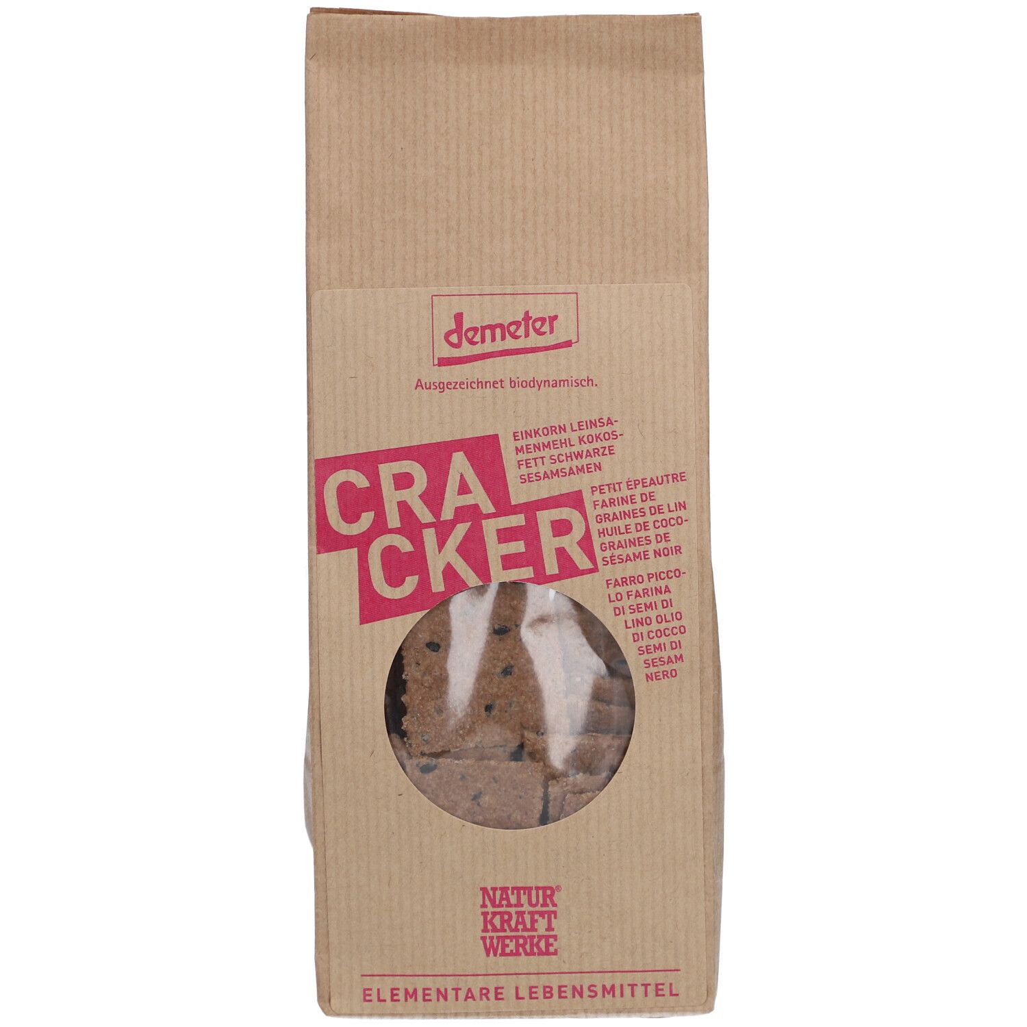 NATURKRAFTWERKE Cracker Engrain Demeter 100 g Cookies
