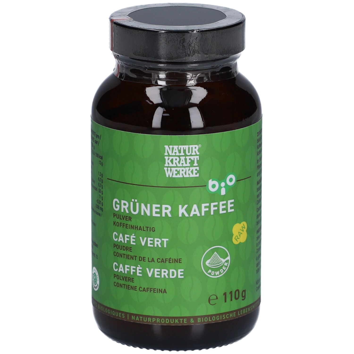NATURKRAFTWERKE Café vert en poudre bio 110 g Poudre