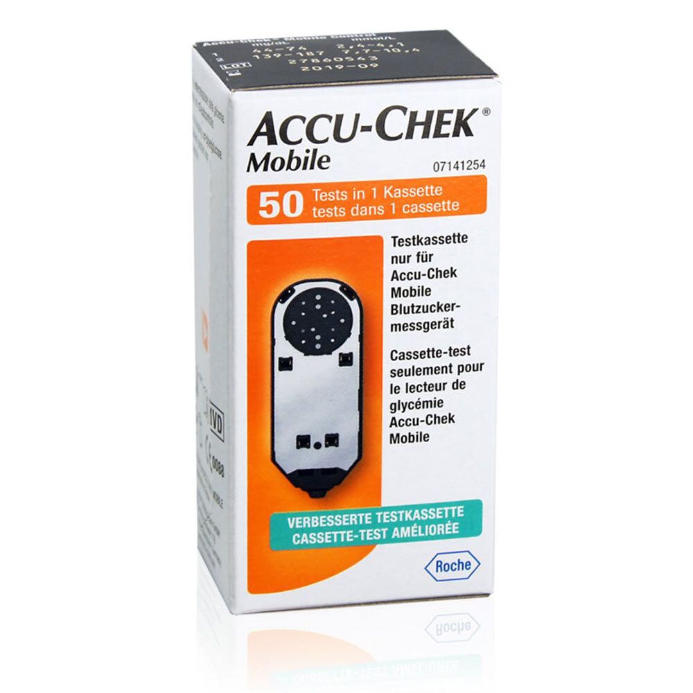ACCU-CHEK Mobile - Cassette-test pour lecteur de glycémie 2x50 pc(s) Bande(S) De Test