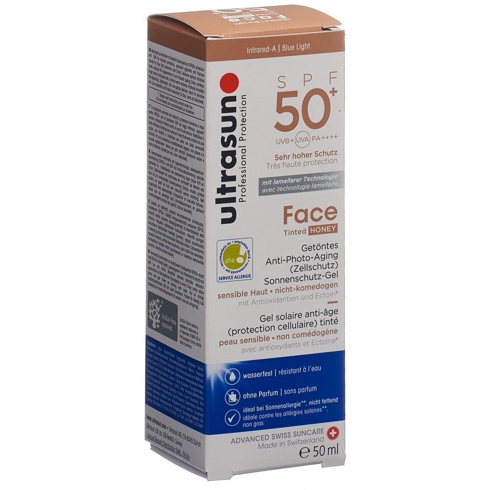 Ultrasun Gel Solaire Anti-Âge Visage Spf50+ Crème 50 Ml