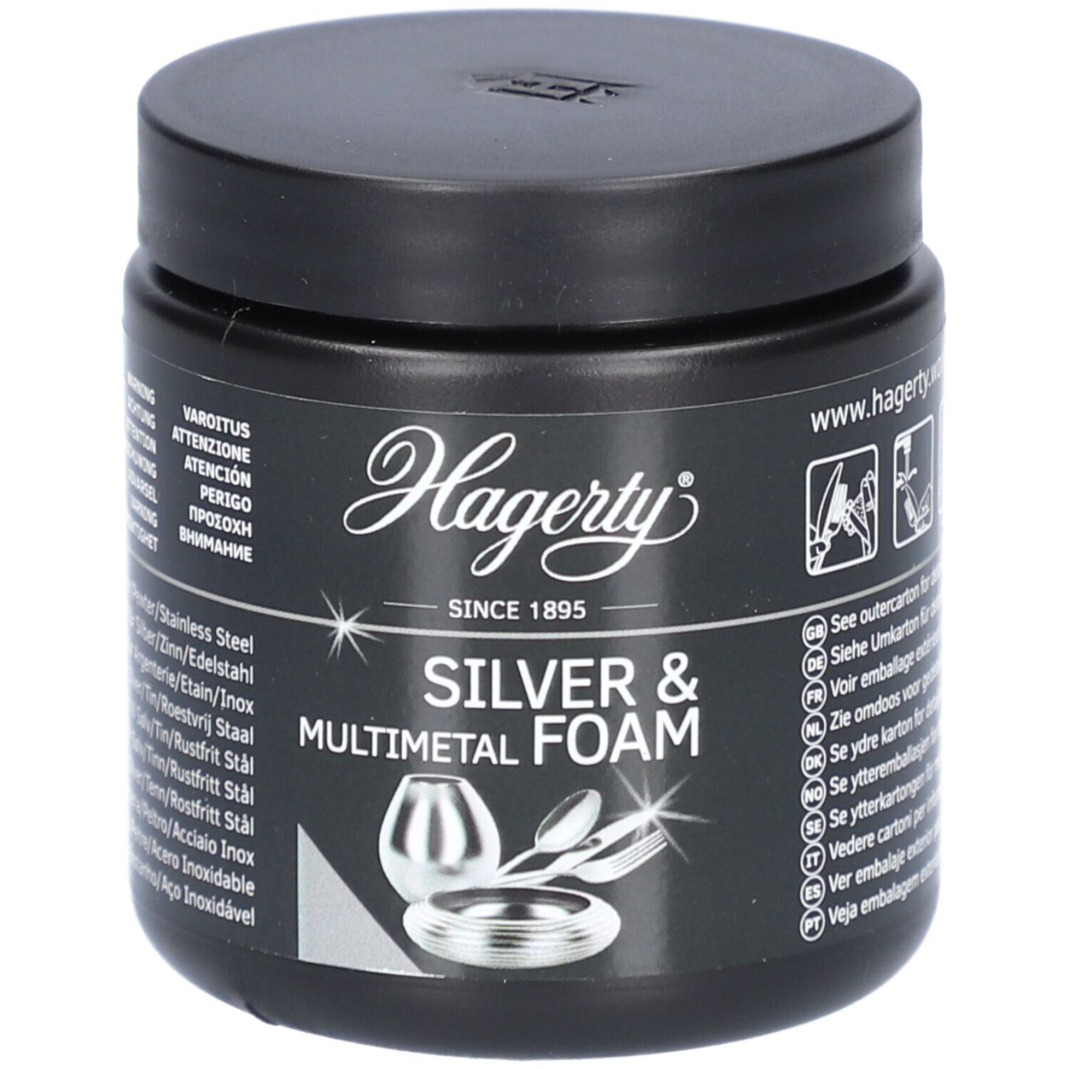 Hagerty® Silver & Multimetal Mousse de nettoyage pour l'argent, l'étain et l'acier inoxydable 185 g Produit(S) Nettoyant(S)