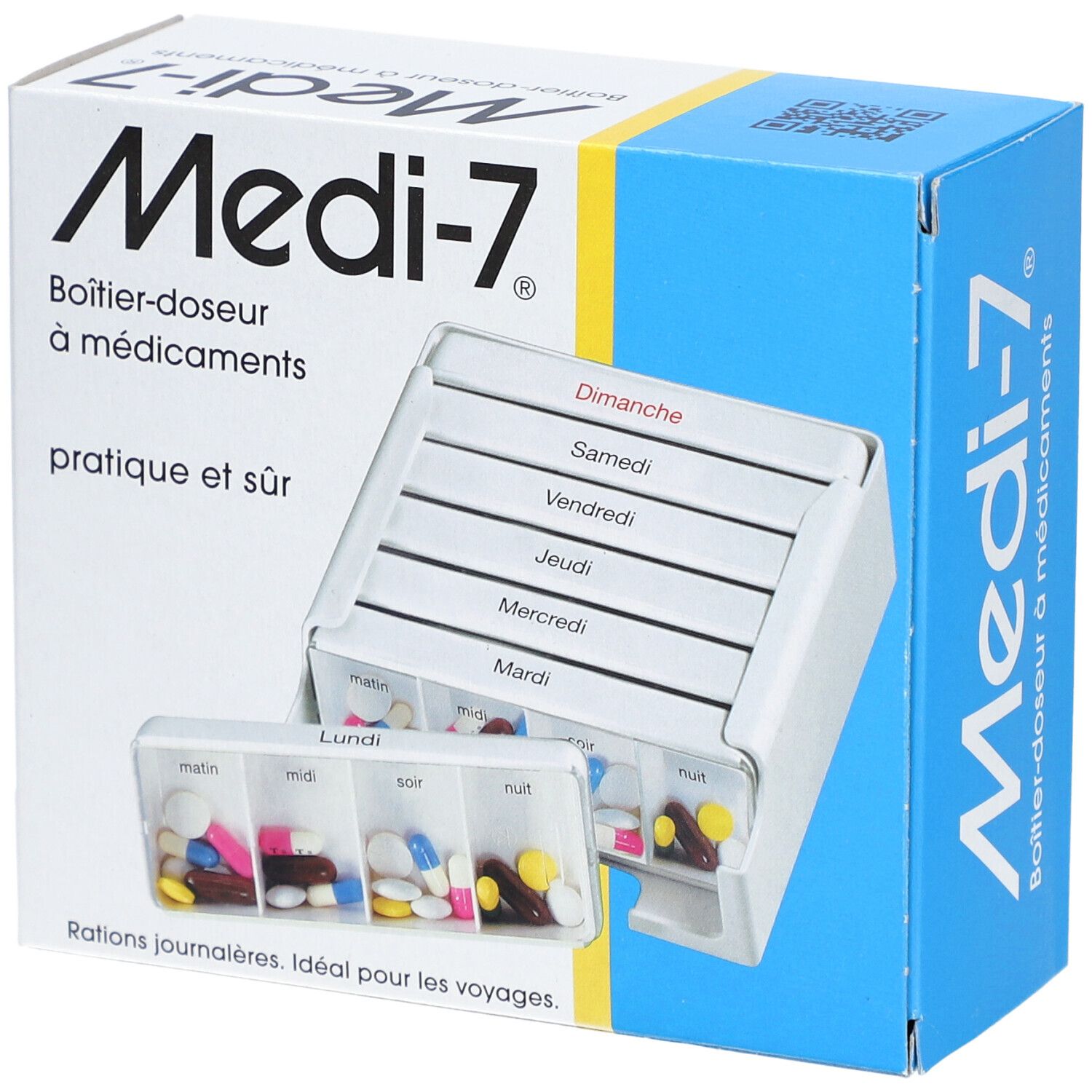 Sahag pilulier blanc 7 jours 4 cases par jour - français 1 pc(s) Boîte