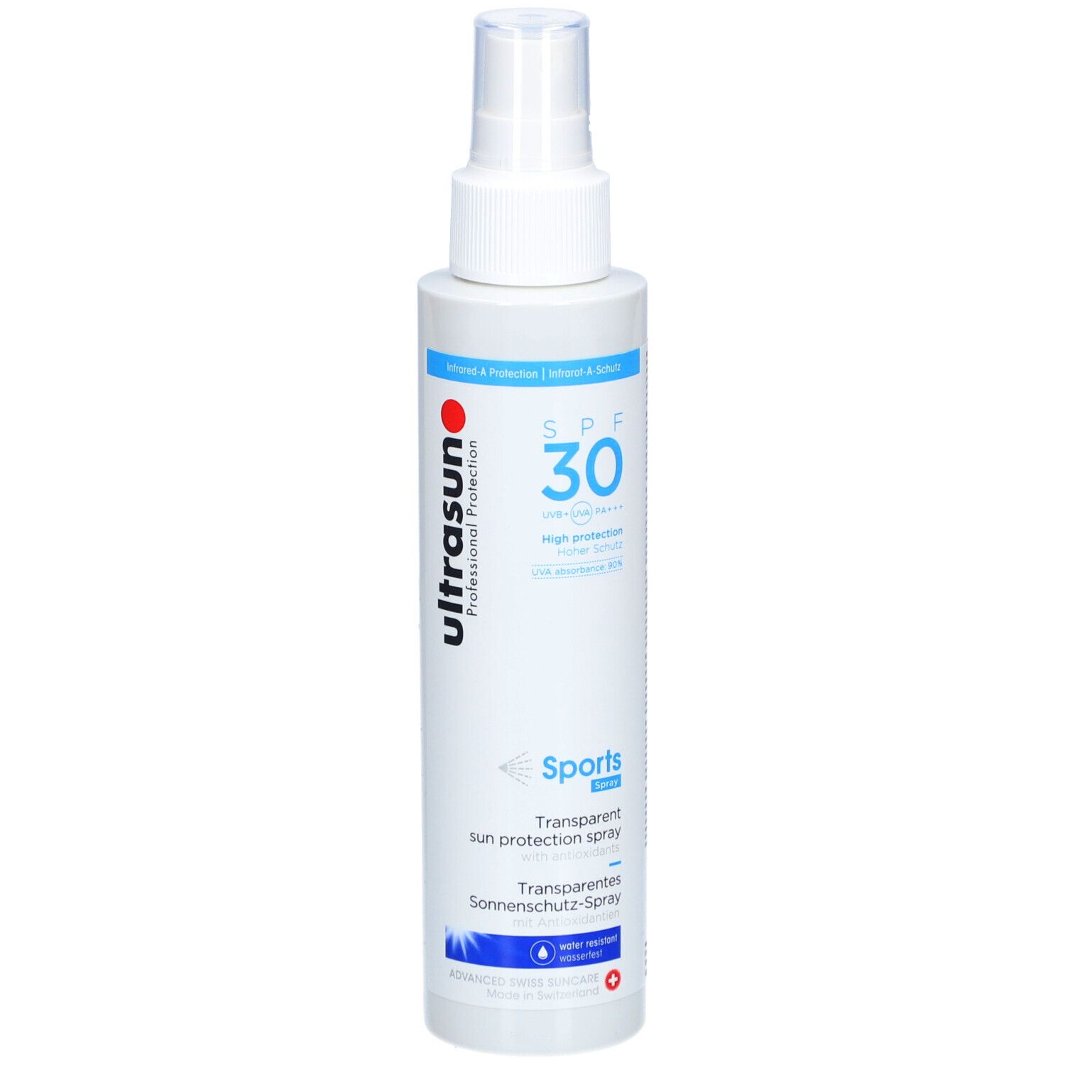 Ultrasun Sports Spray Solaire Transparent Spf 30 150 Ml Nourrisson