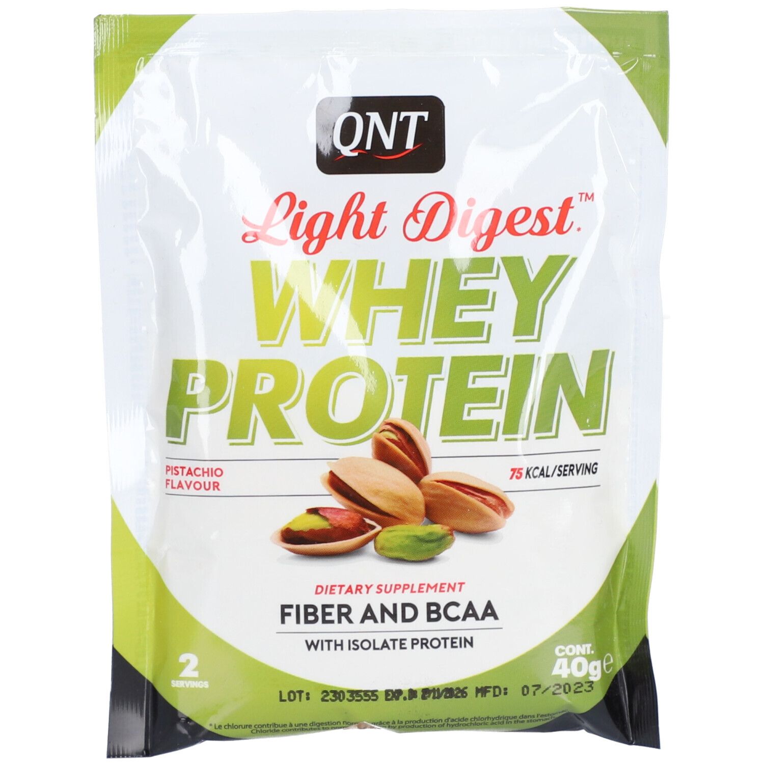 QNT Light Digest Protéines Whey Pistache 40 g Poudre