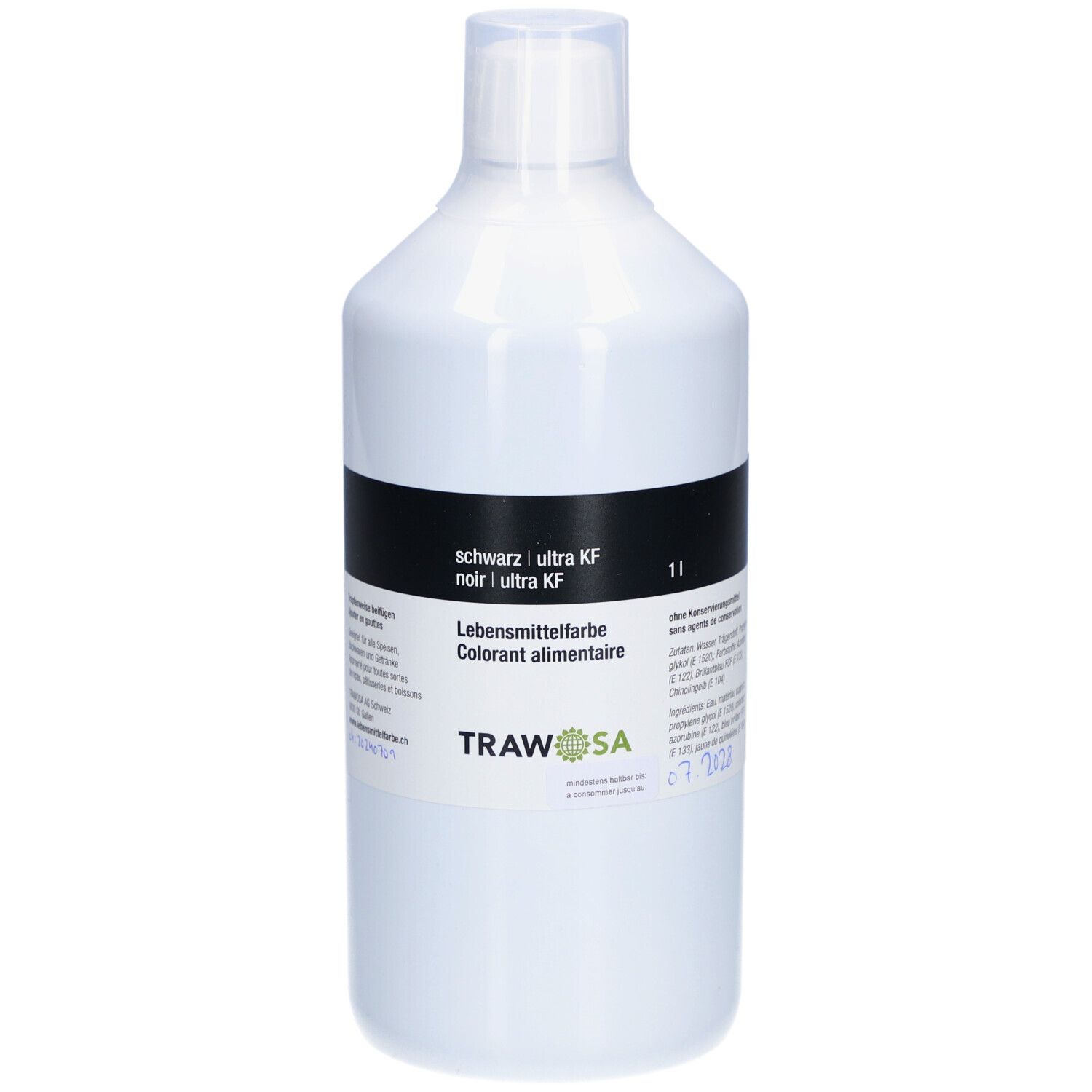 TRAWOSA Colorant alimentaire noir Ultra KF 1000 ml Goutte(S)