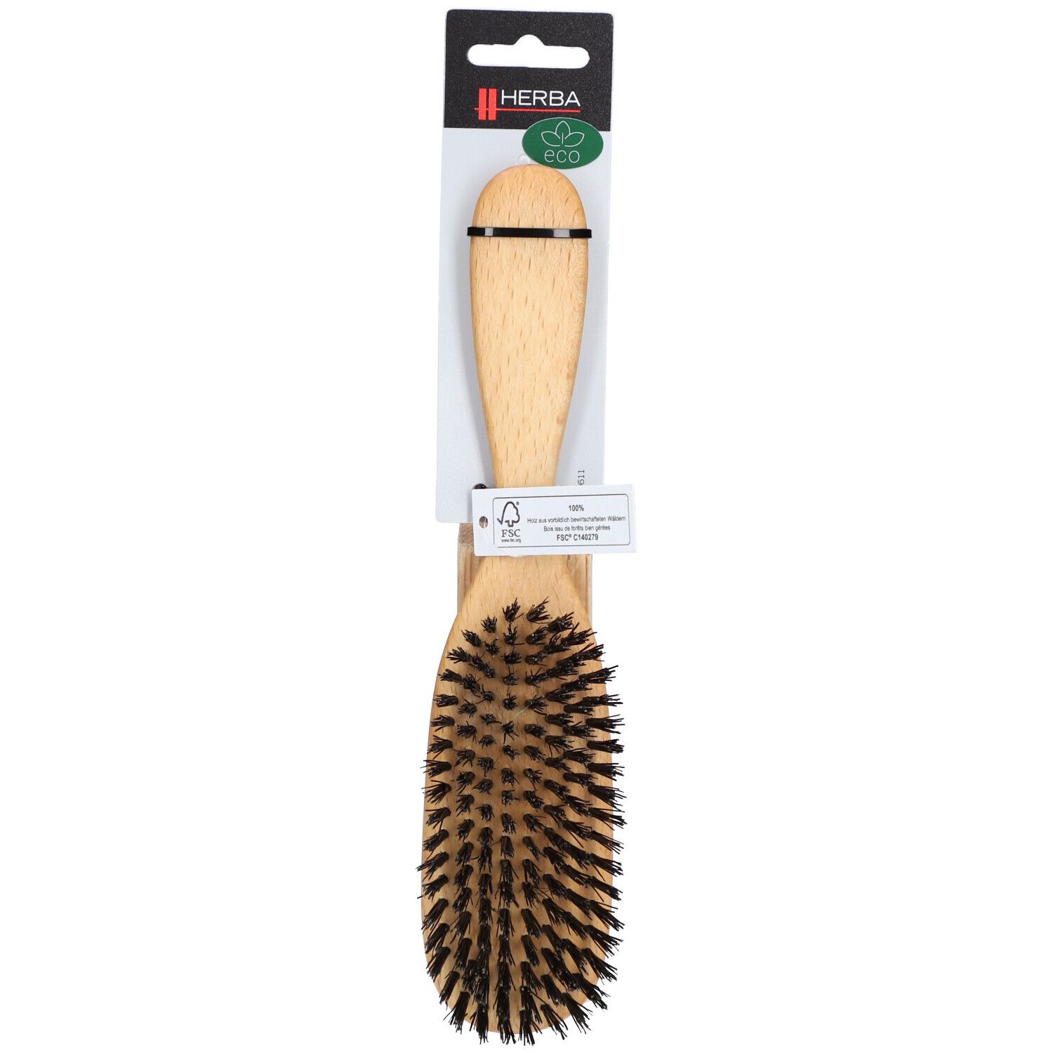 HERBA Brosse à cheveux poils de sanglier ovale hêtre FSC 1 pc(s)