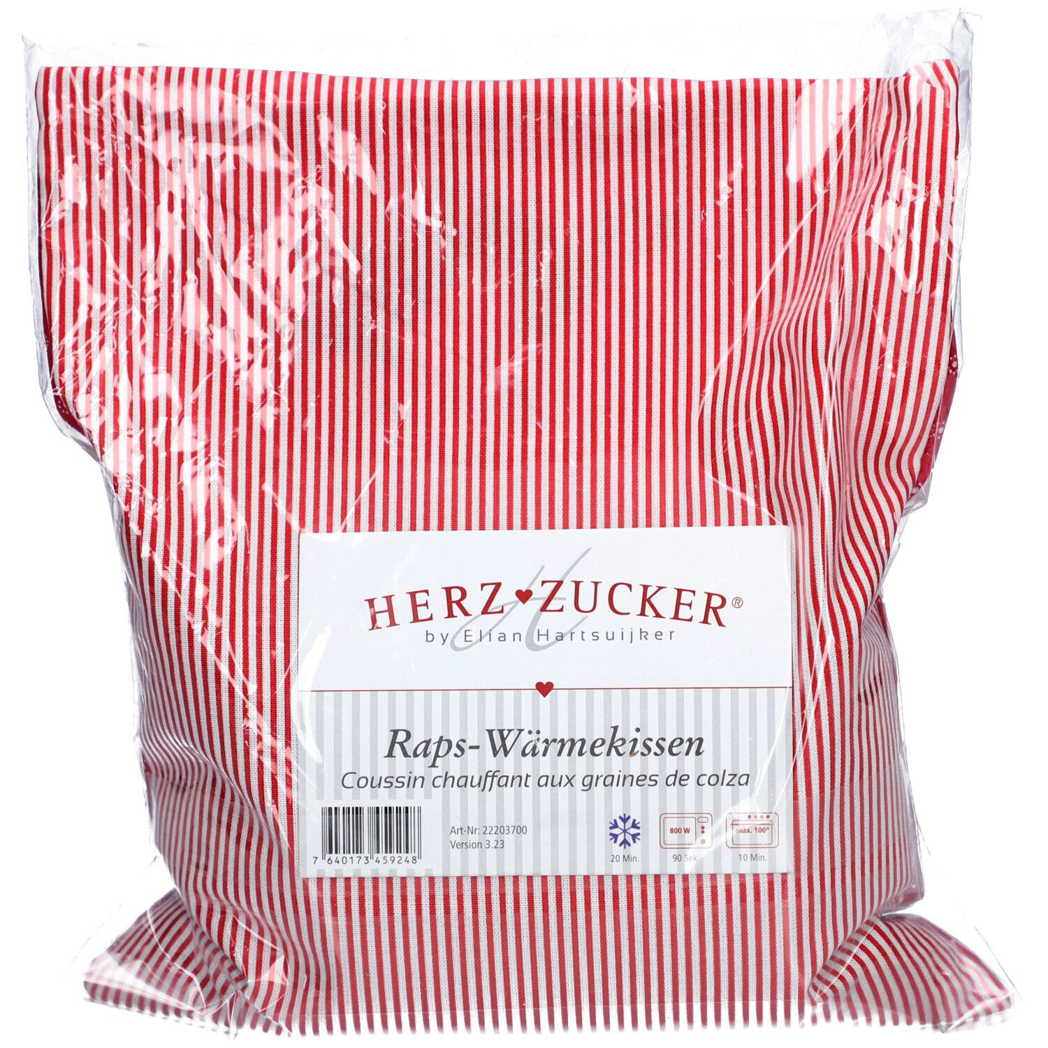 HERZZUCKER® Coussin Chauffant aux Graines de colza 26 x 21 cm Rouge avec motif étoiles 1 pc(s)