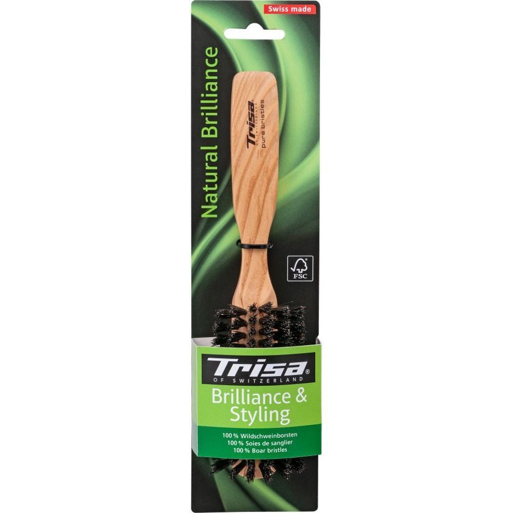 TRISA Natural Brillance Brosse à cheveux demi-ronde 1 pc(s) Brosse