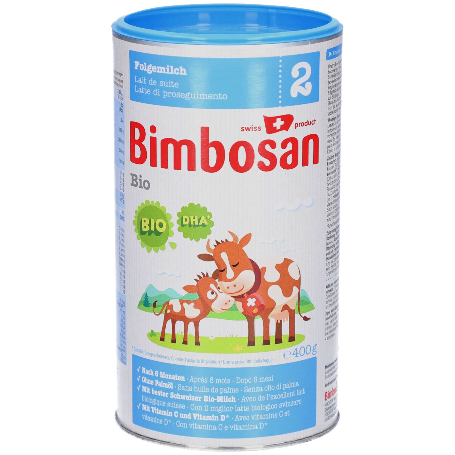 Bimbosan Bio 2 lait de suite pour bébés dès 6 mois 400 g Poudre