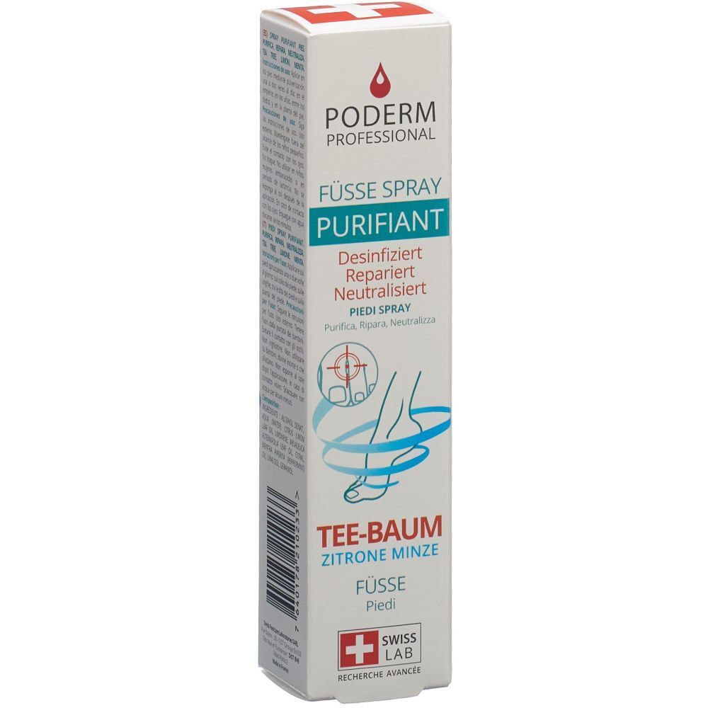 PODERM Spray purifiants pour les pieds 50 ml Spray
