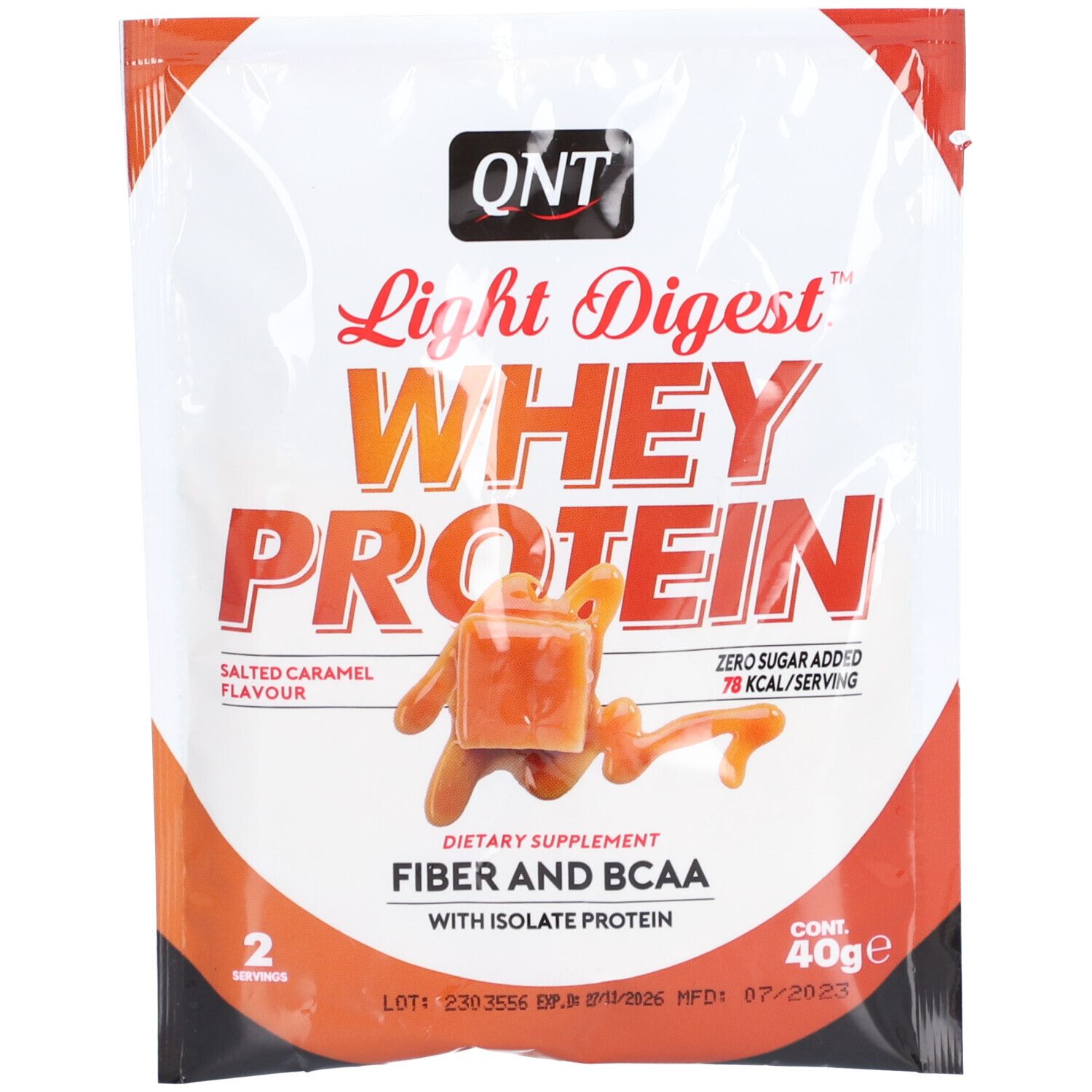 QNT® Light Digest™ Protéines Whey Caramel salé Poudre 40 g