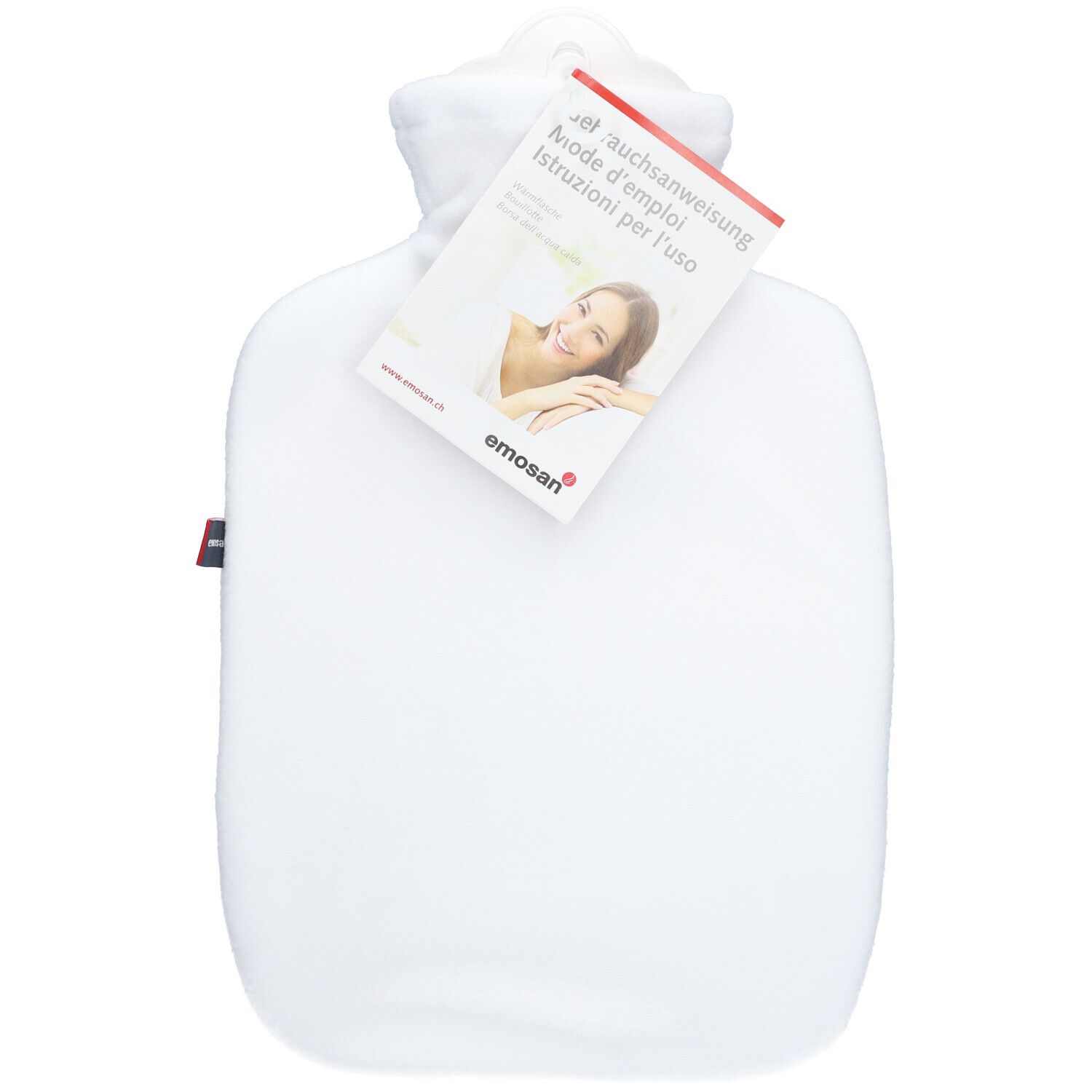 EMOSAN Bouillotte Classique étoffe moelleuse blanc 1 pc(s) Bouillotte