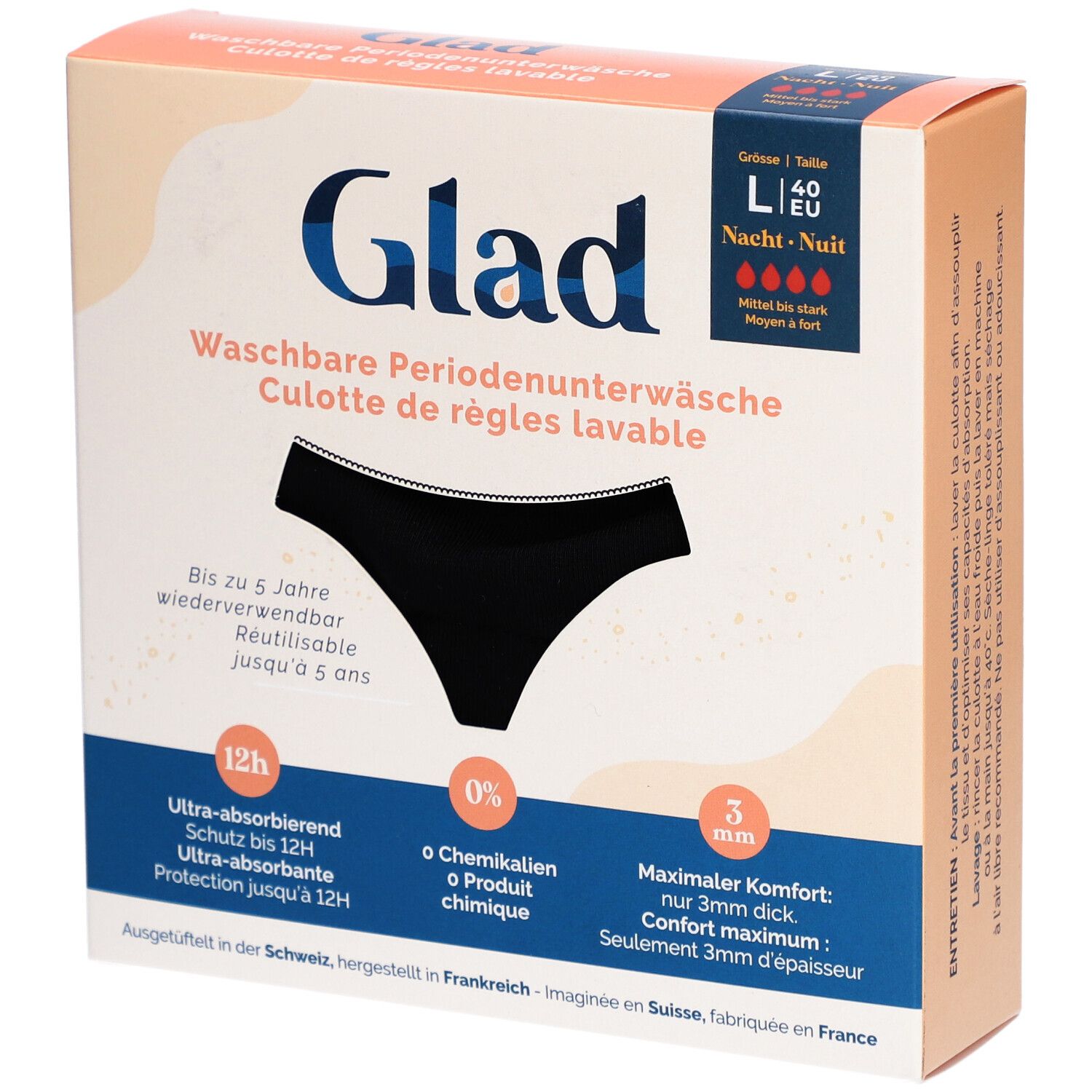 GLAD Culotte menstruelle nuit L absorption forte Serviette hygienique 1 pc(s)