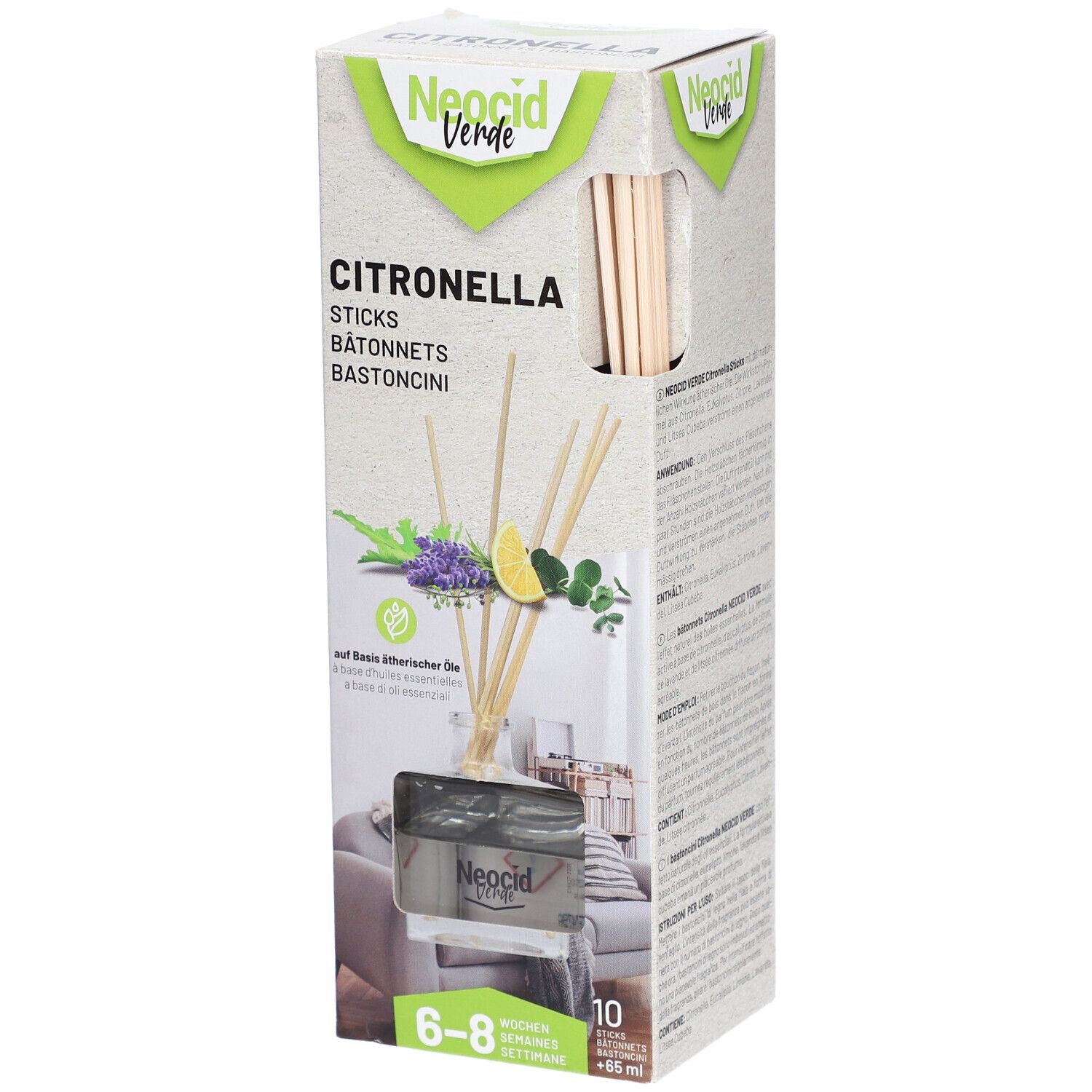Neocid Verde Citronella bâtonnets Stick(S) 65 ml