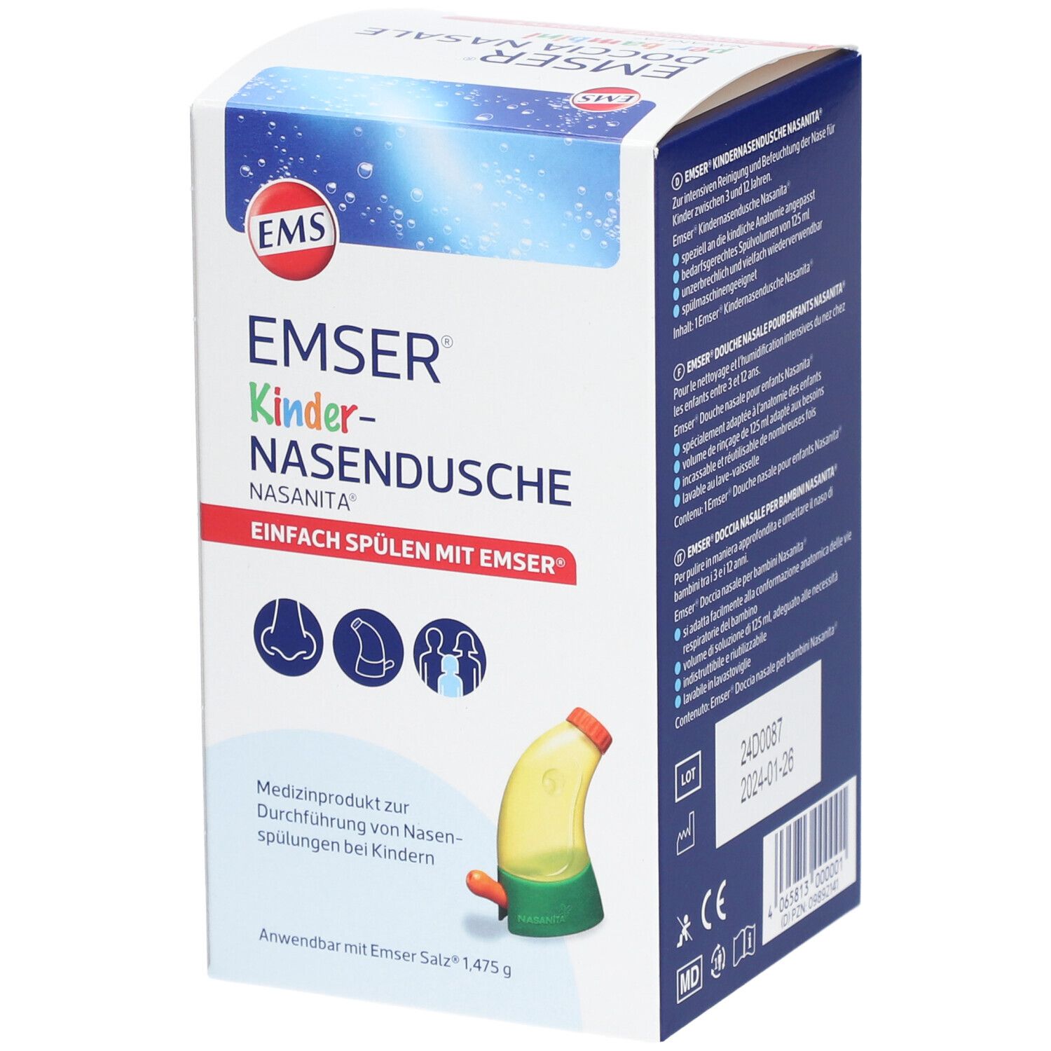 EMSER® Douche nasale pour enfants Nasanita 1 pc(s) Douche Nasale