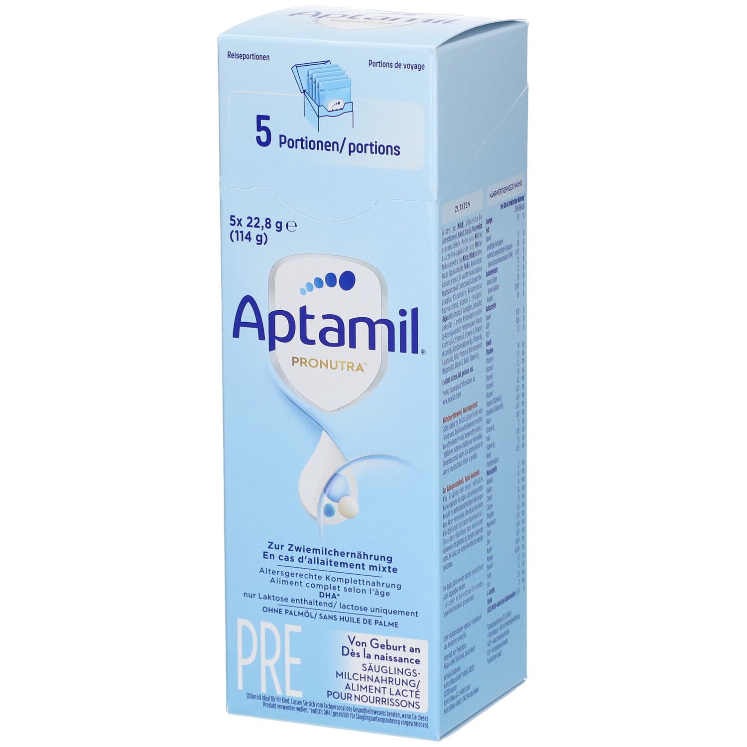 APTAMIL Pronutra Pre Lait pour nourrissons 5x22,8 g Poudre