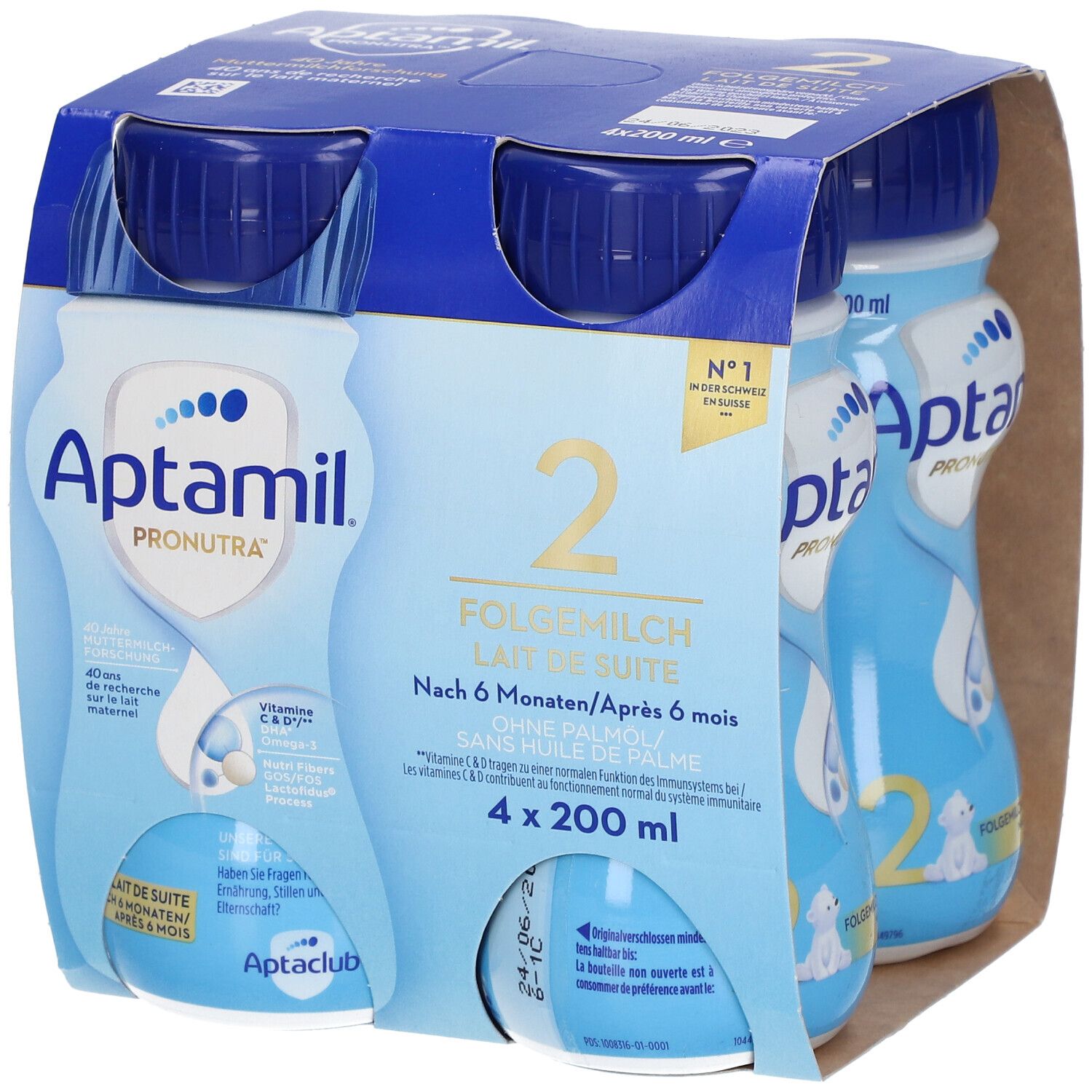 Aptamil® 2 Lait De Suite Prêt À Boire Poudre 4X200 Ml Nourrisson