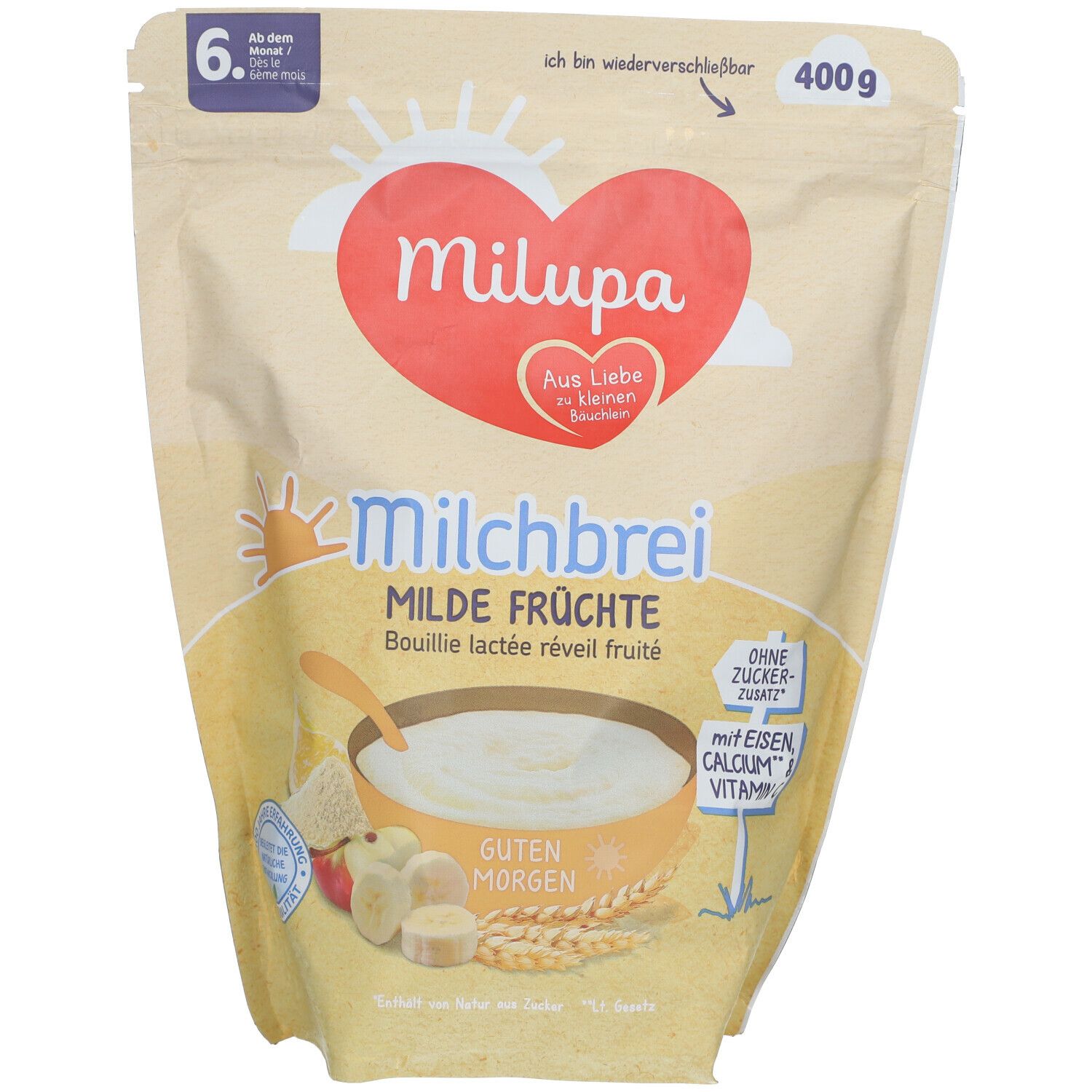 Milupa Bouillie de lait Fruits doux 400 g Poudre