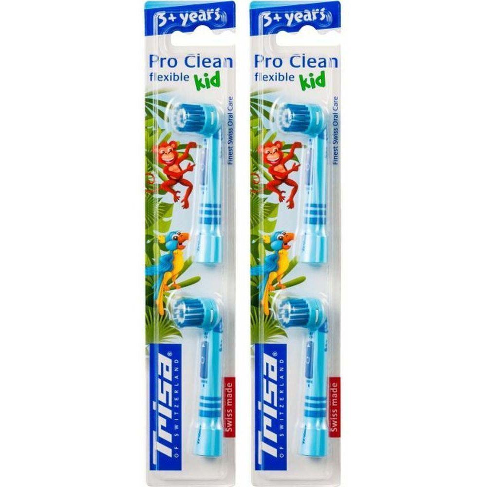 TRISA Pro Clean Flexible Kid 2 têtes de remplacement 2x2 pc(s) Brosse(S) À Dents