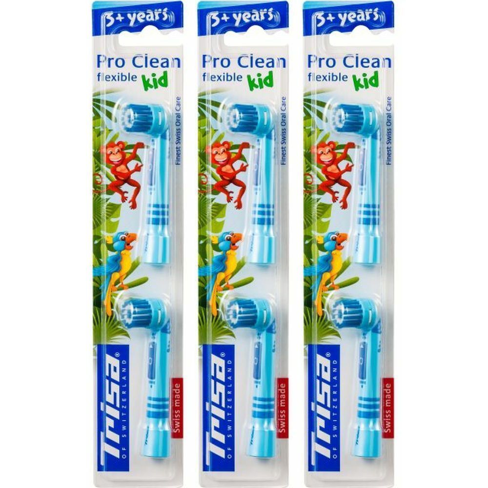 TRISA Pro Clean Flexible Kid 2 têtes de remplacement 3x2 pc(s) Brosse(S) À Dents
