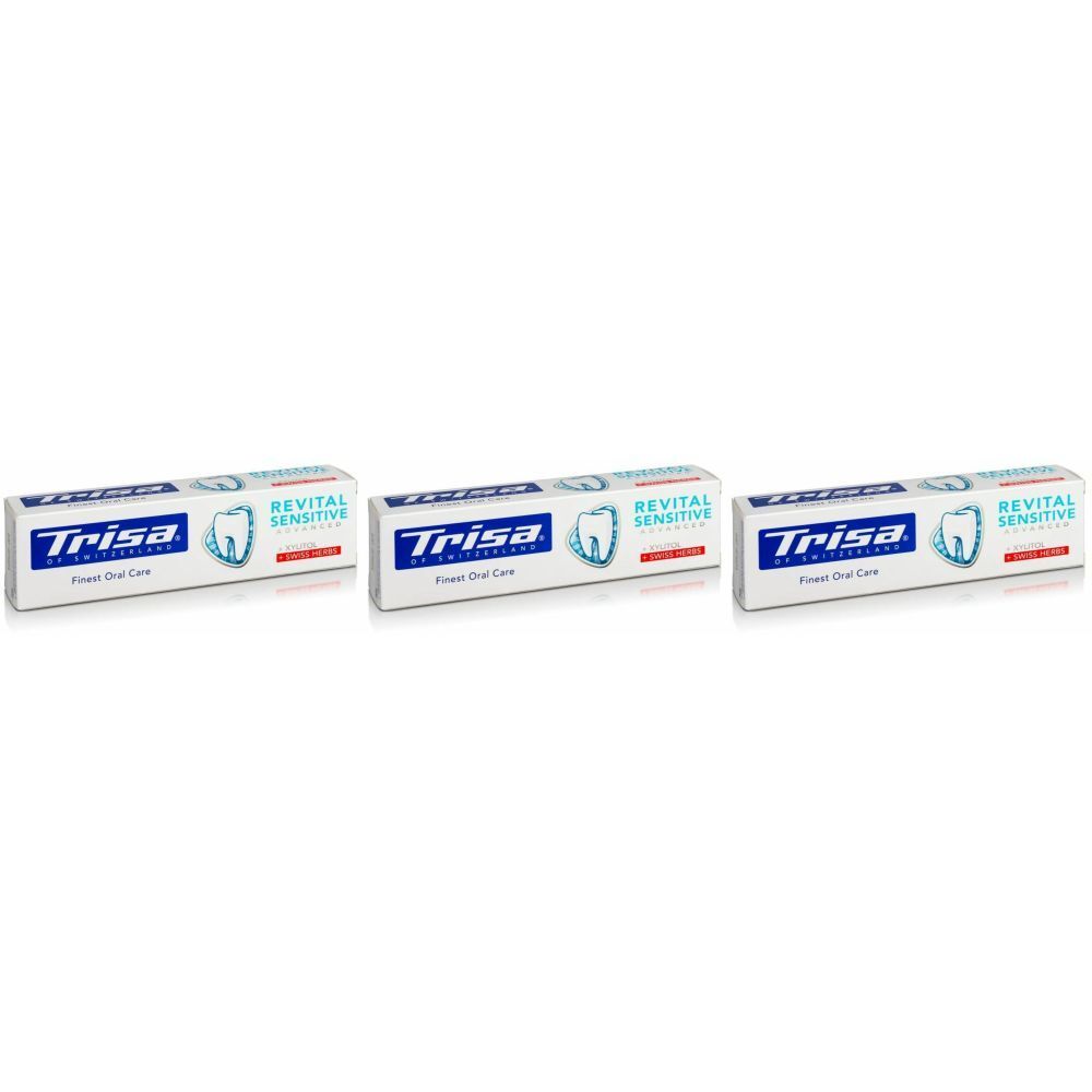 Dentifrice TRISA Revital pour les dents sensibles Dentifrice(S) 3x75 ml