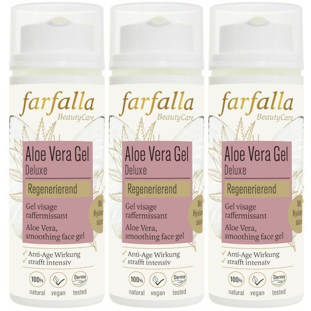 farfalla Deluxe Gel pour le visage Aloe Vera Gel(S) 3x50 ml