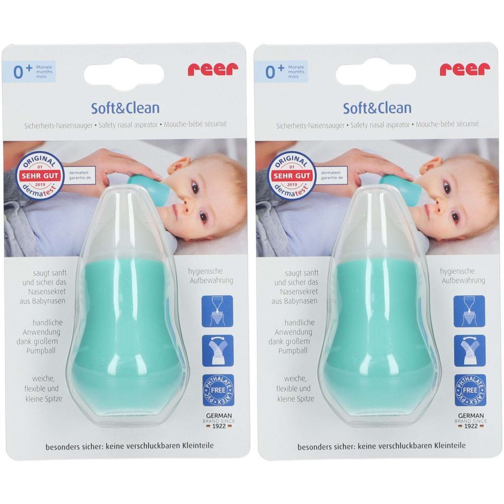 reer Soft&Clean Mouche-bébé sécurisé 2x1 pc(s) Autre