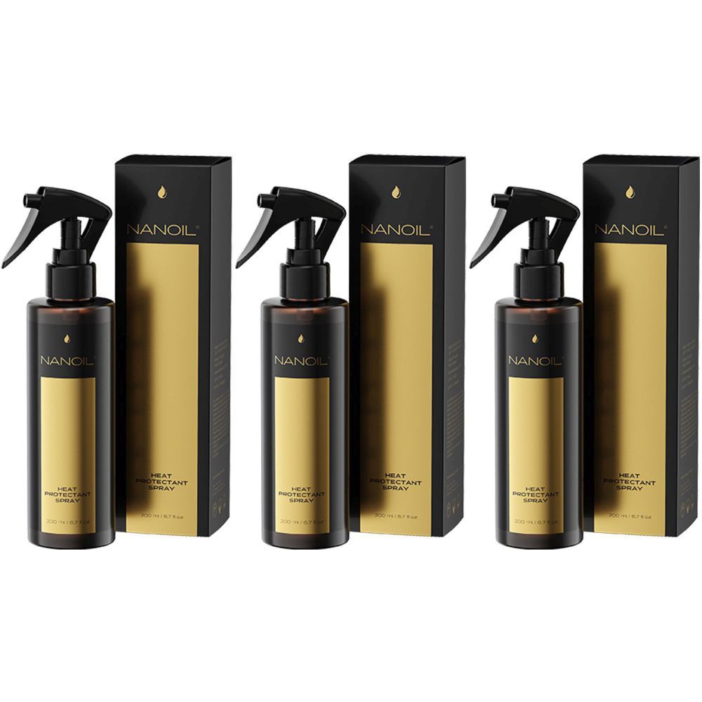 NANOIL® Heat Protectant Spray 3x200 ml