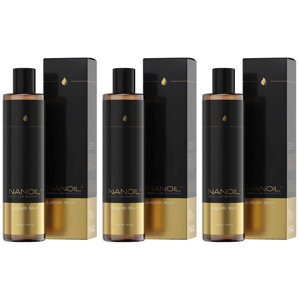 NANOIL Liquid Silk Micellar Shampoo 3x300 ml Shampooing