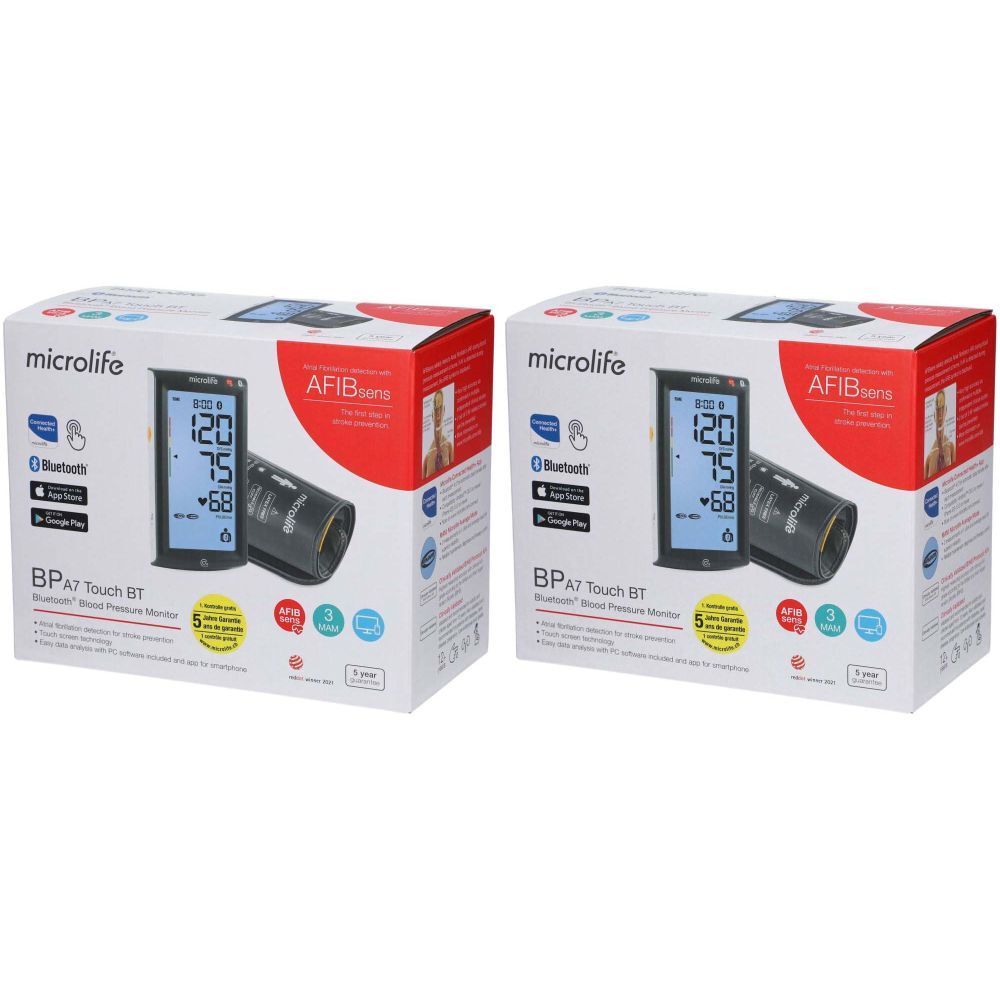 MICROLIFE Tensiomètre A7 Touch Bluetooth 2x1 pc(s) Appareil