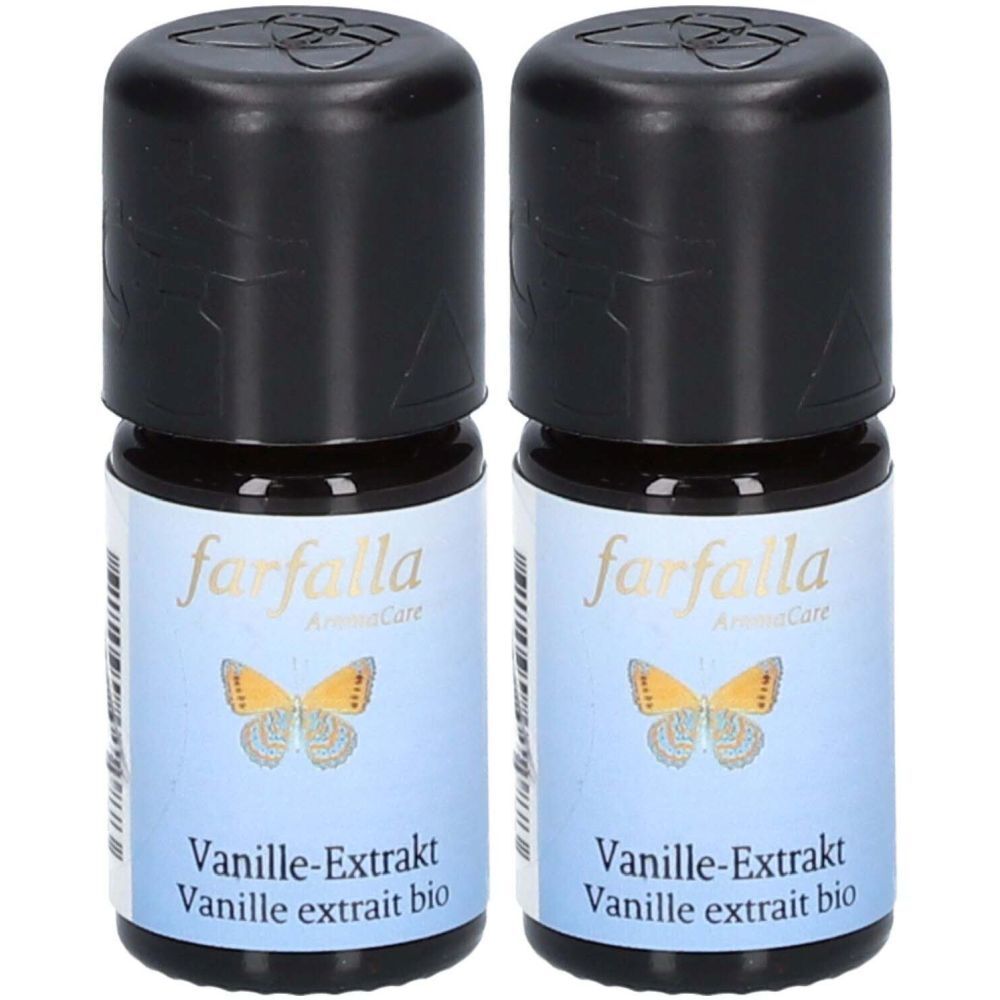FARFALLA Extrait de vanille bio Huile essentielle 2x5 ml