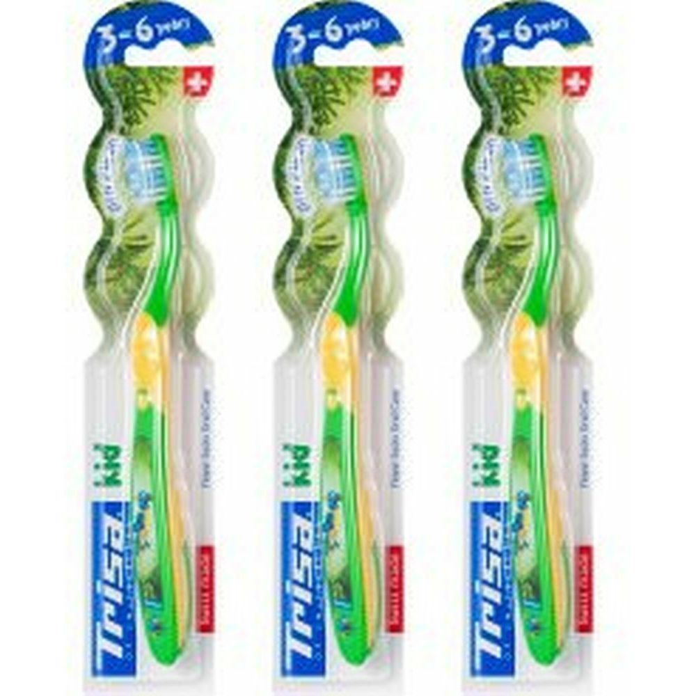 TRISA brosses à dents pour enfant 3-6 ans duo 3x1 pc(s) Brosse(S) À Dents