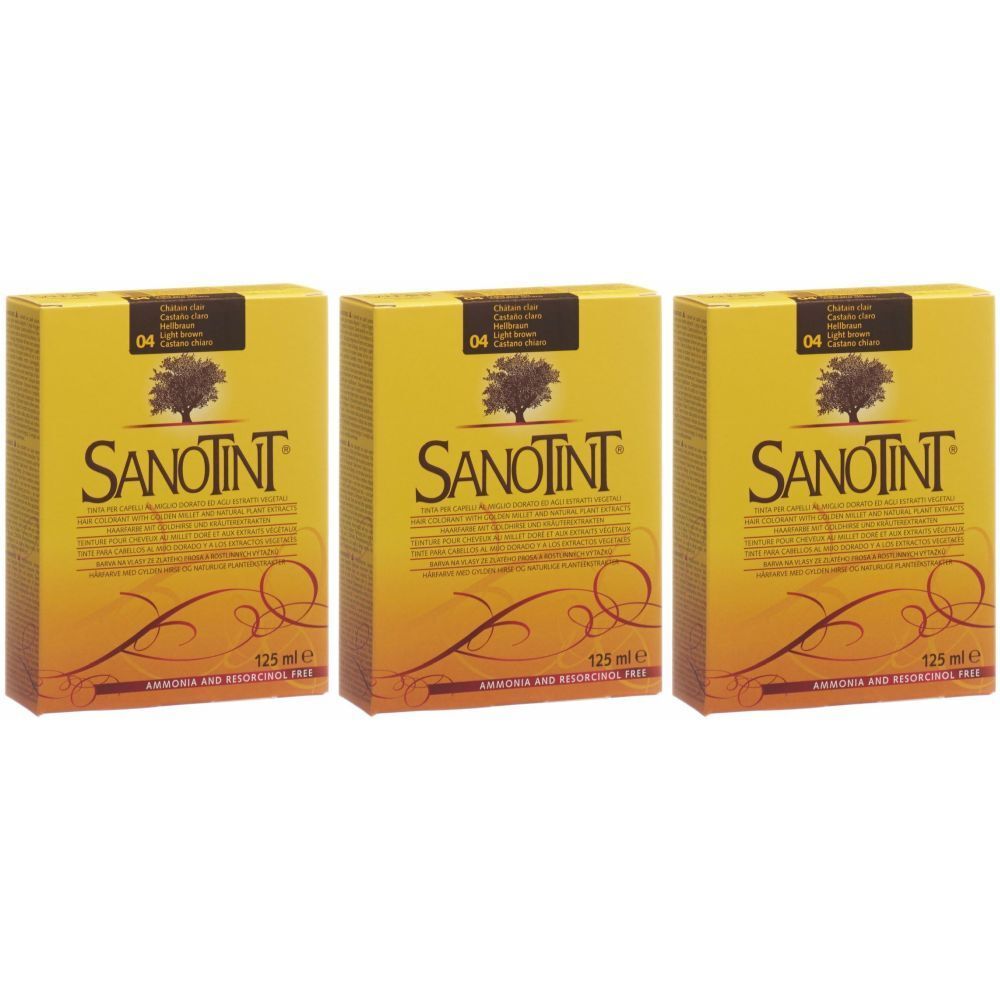 SANOTINT Teinture de cheveux 04 châtain clair 3x125 ml Autre