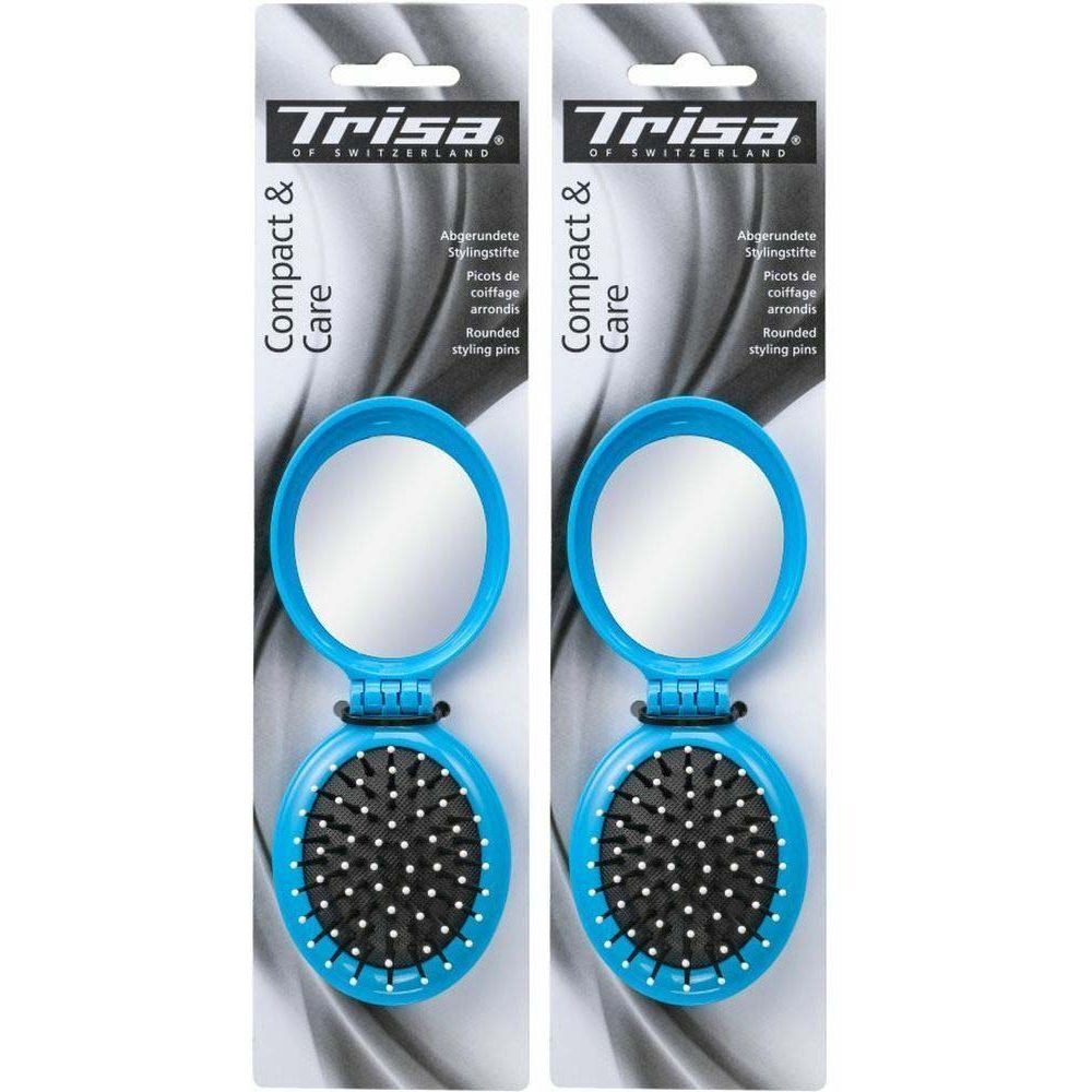 TRISA Basic Brosse à cheveux pliable et son miroir 2x1 pc(s) Brosse