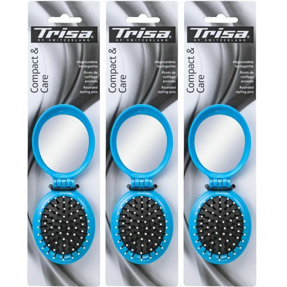 TRISA Basic Brosse à cheveux pliable et son miroir 3x1 pc(s) Brosse