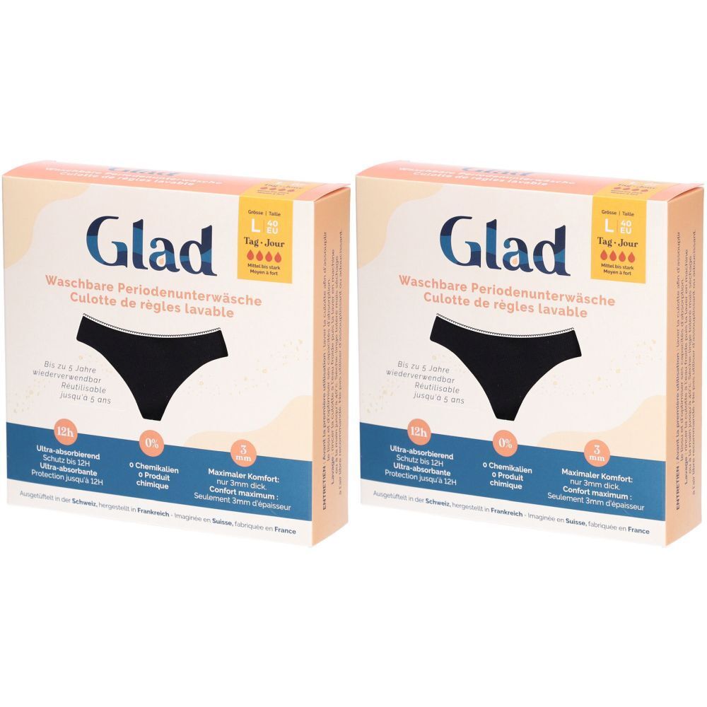 GLAD culotte menstruelle jour L flux abondant Culotte Menstruelle 2x1 pc(s)